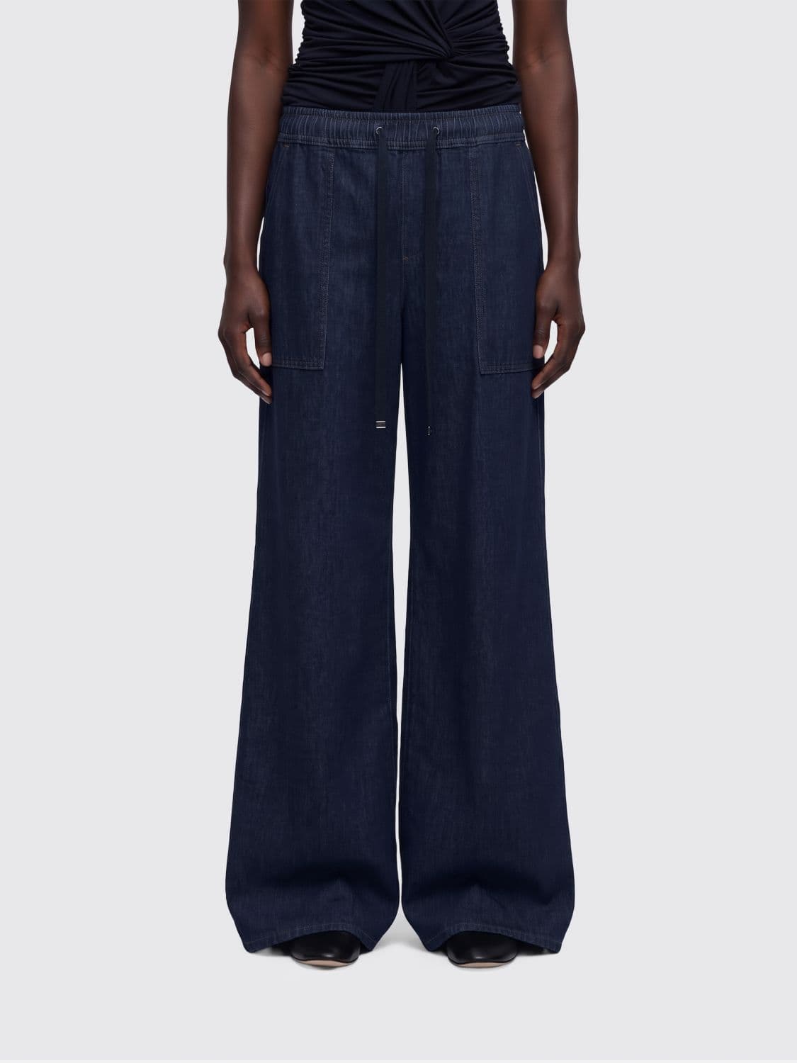 7 For All Mankind Flare Leg Denim Jogging Trousers with Elasticated Waist