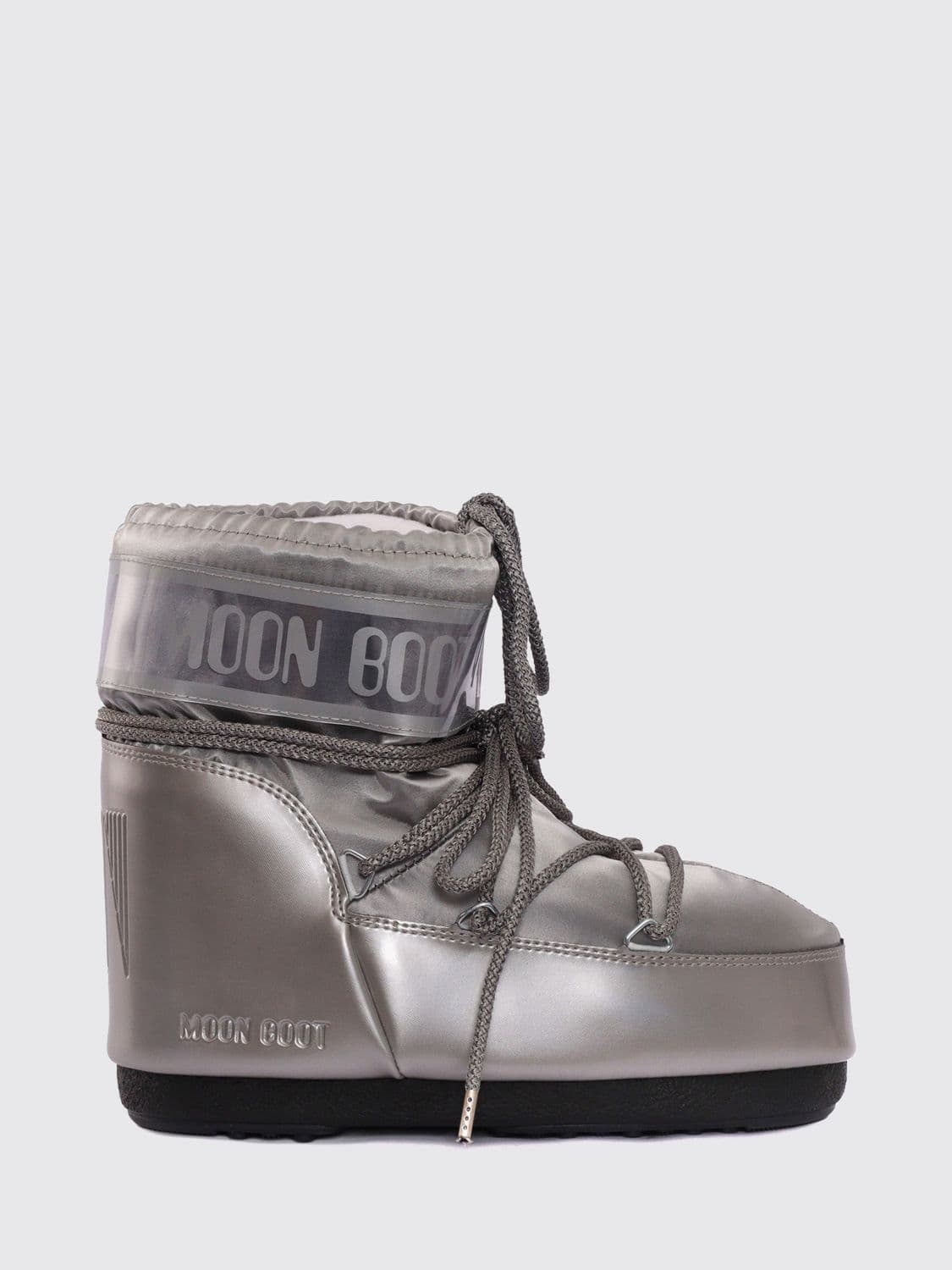 Moon Boot Icon Low Laminated Nylon Snow Boots in Silver and Gold