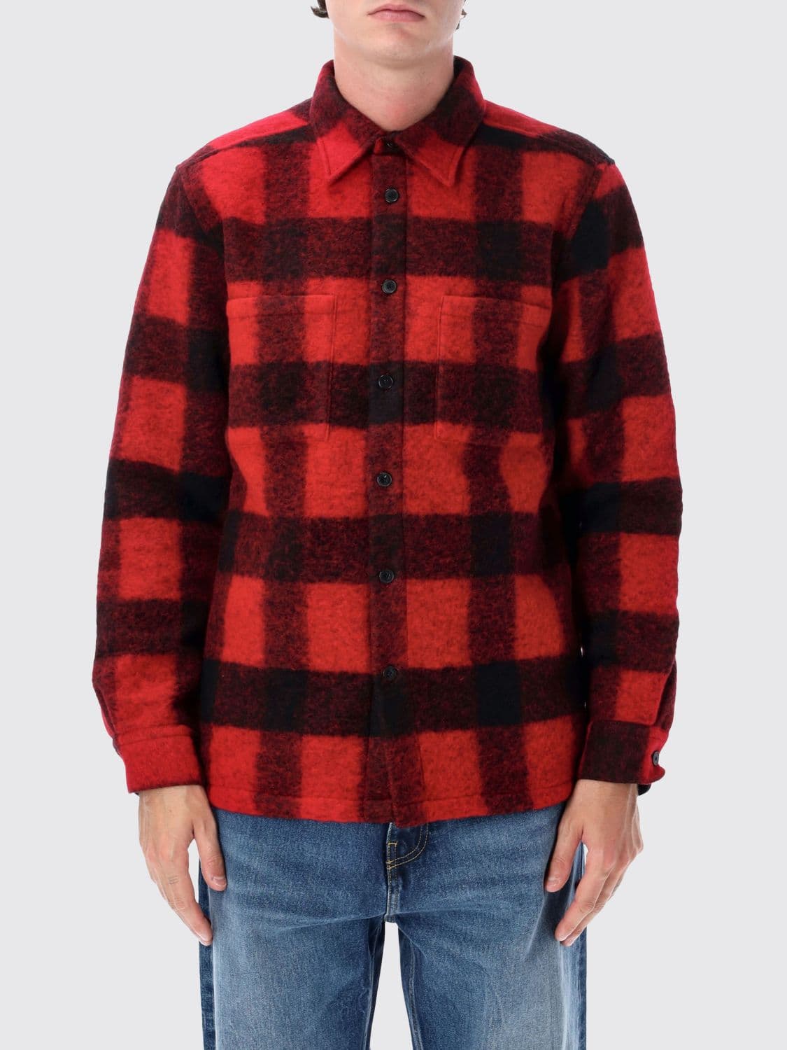 Portuguese Flannel Jacket Men color Black