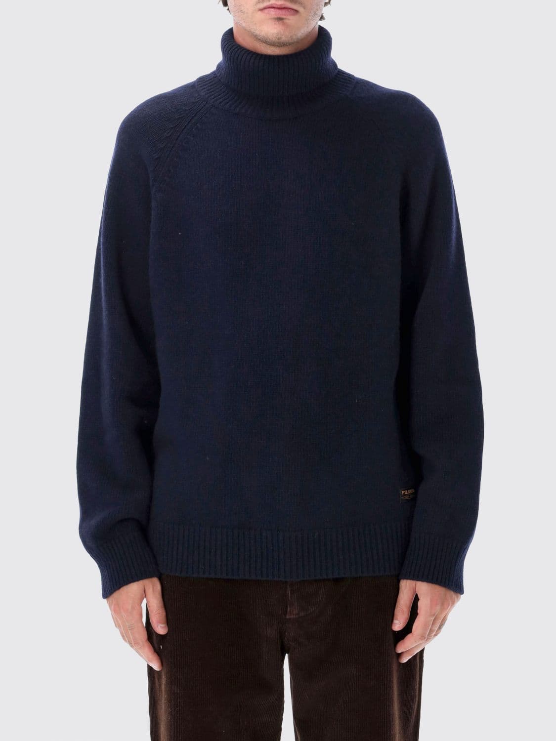 Filson Wool Roll Neck Jumper with Ribbed Trims
