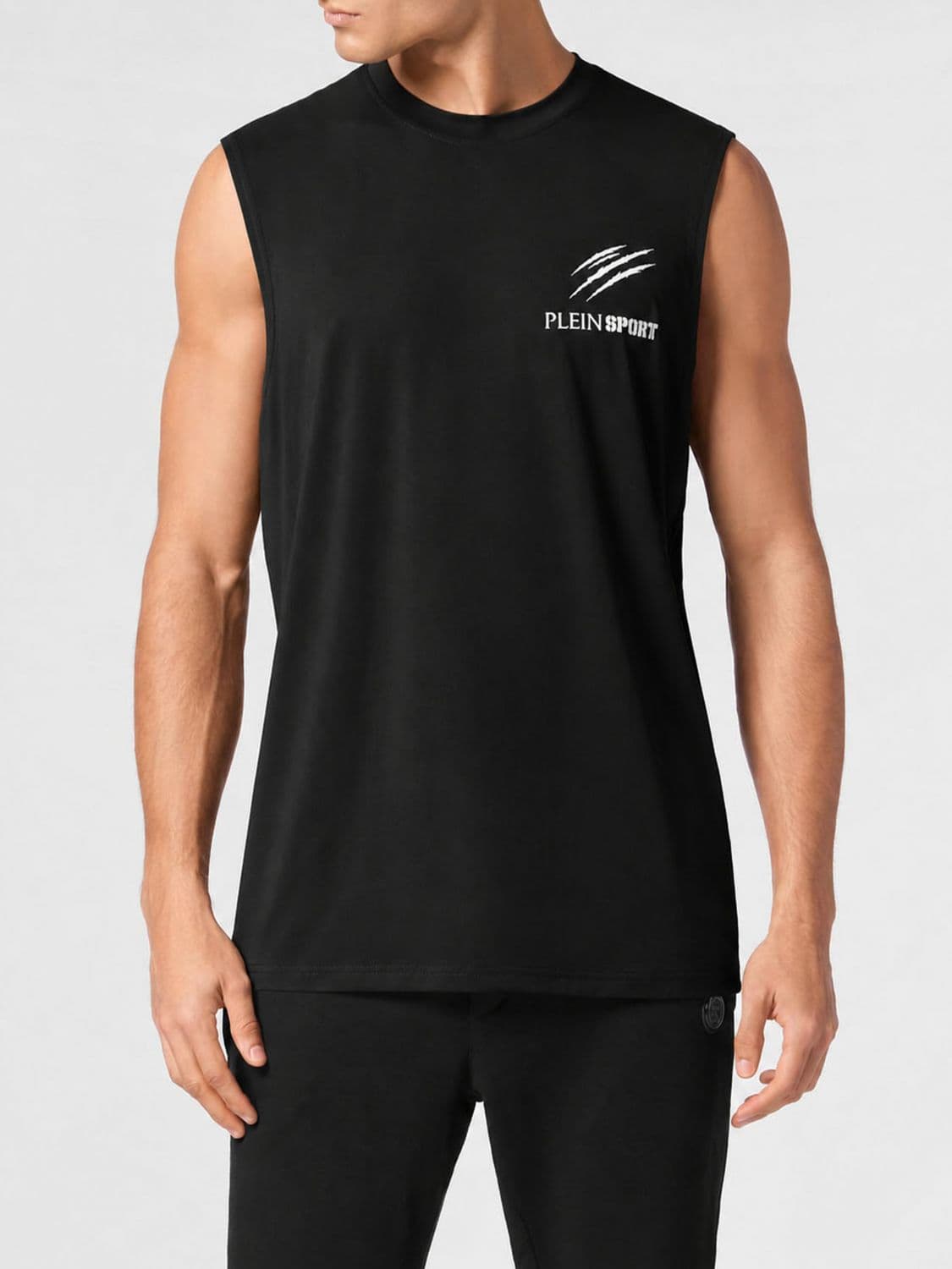 Plein Sport Contrast Logo Cotton Tank Top