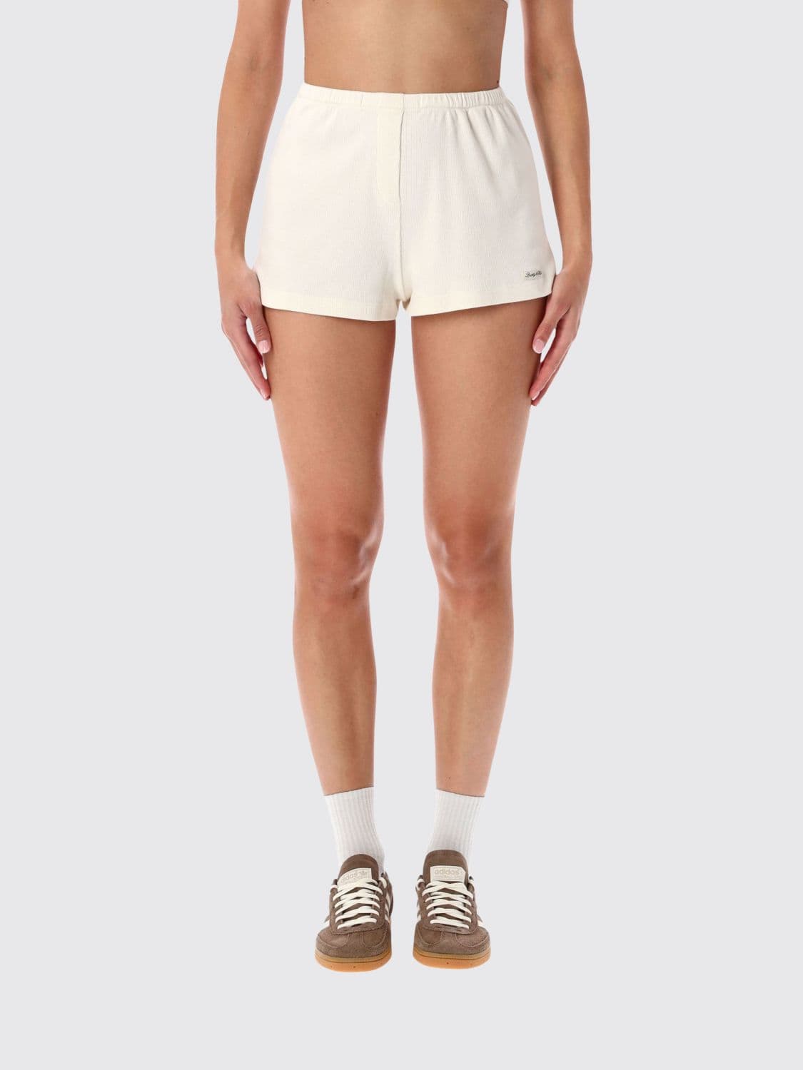 Sporty & Rich Stretch Cotton Culotte Shorts with Elasticated Waist