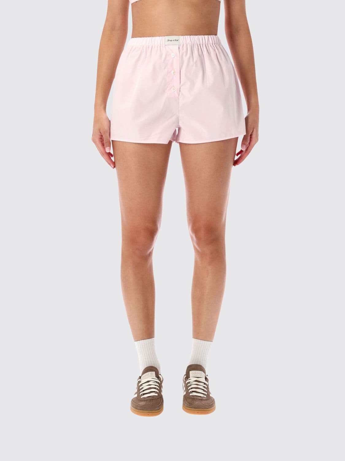 Sporty & Rich Cotton Boxer Shorts with Elasticated Waist and Logo