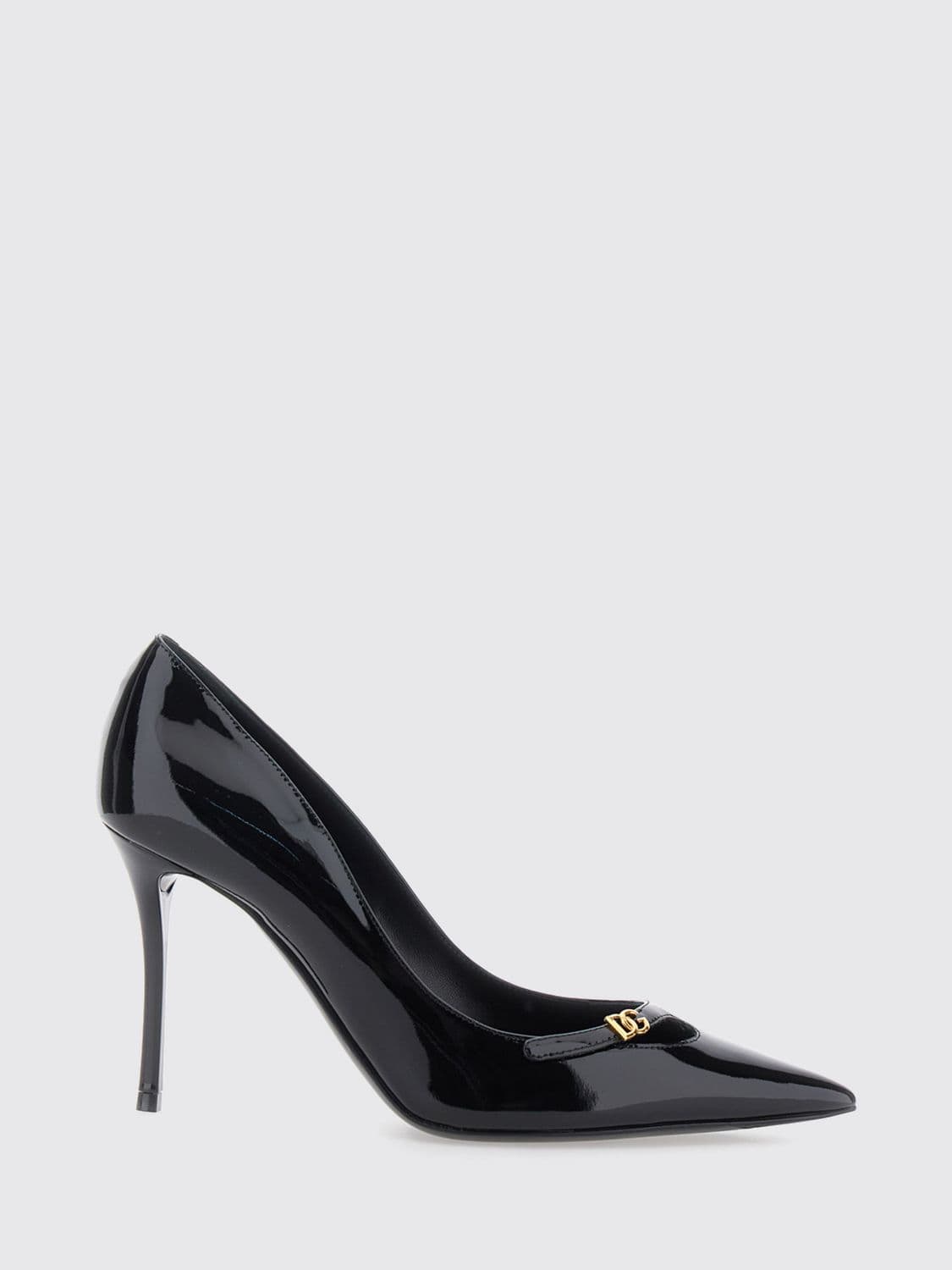 Dolce & Gabbana Patent Leather High-Heeled Pumps with DG Monogram Logo