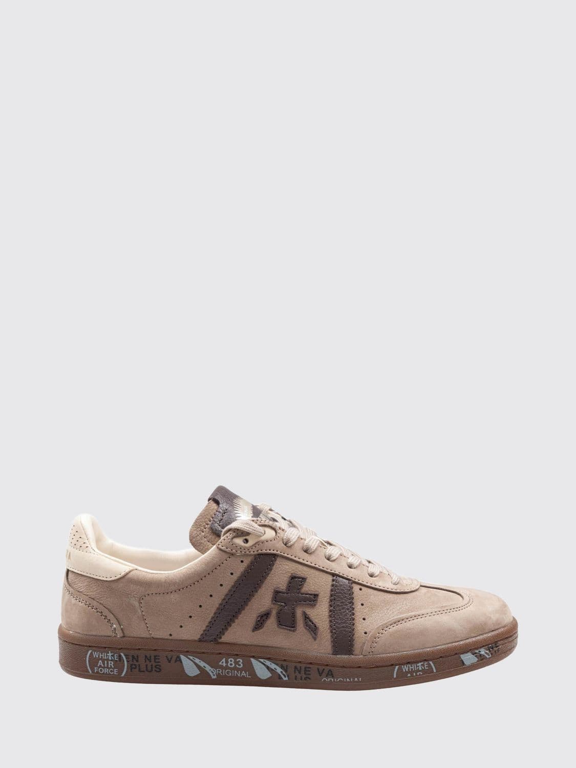 Premiata Bonnie Leather and Suede Sneakers with Maxi Side Logo