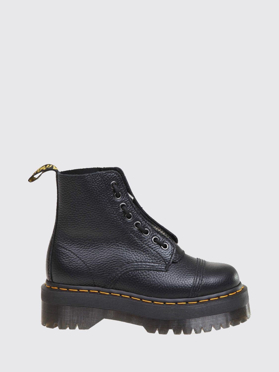 Dr. Martens Sinclair Milled Nappa Leather Boots with Zip and Platform Sole