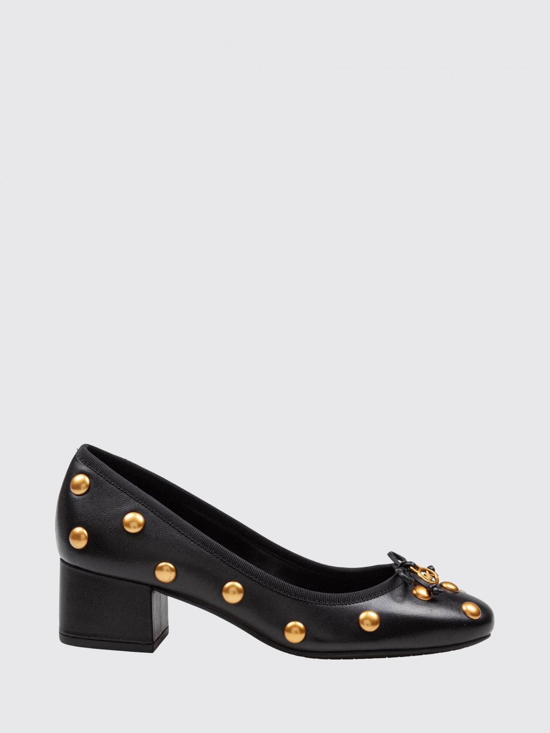 Michael Kors Piper Flex Smooth Leather Pumps with Bow and MK Monogram