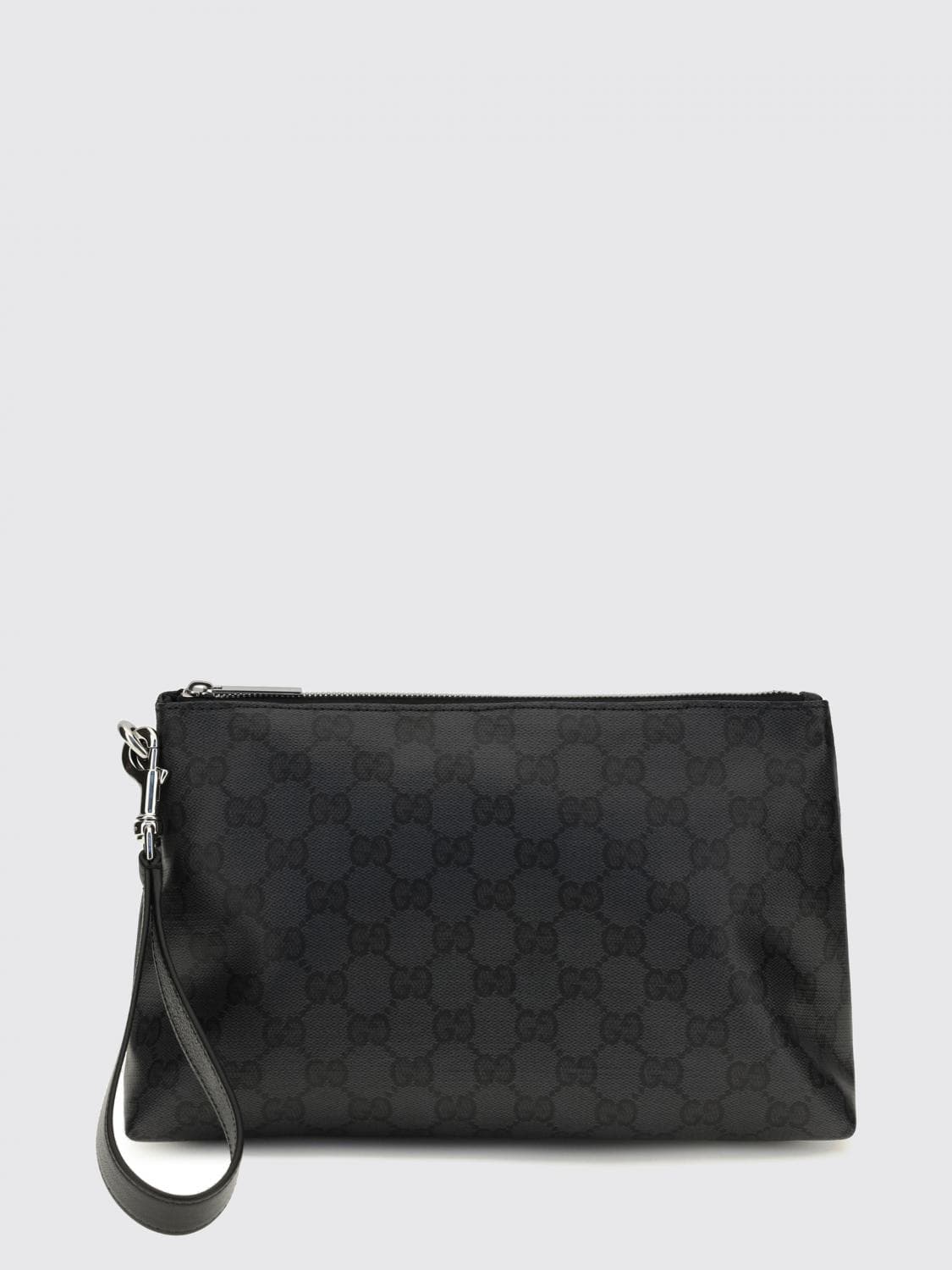 Gucci Essence GG Monogram Coated Cotton Pouch with Wrist Strap · OS