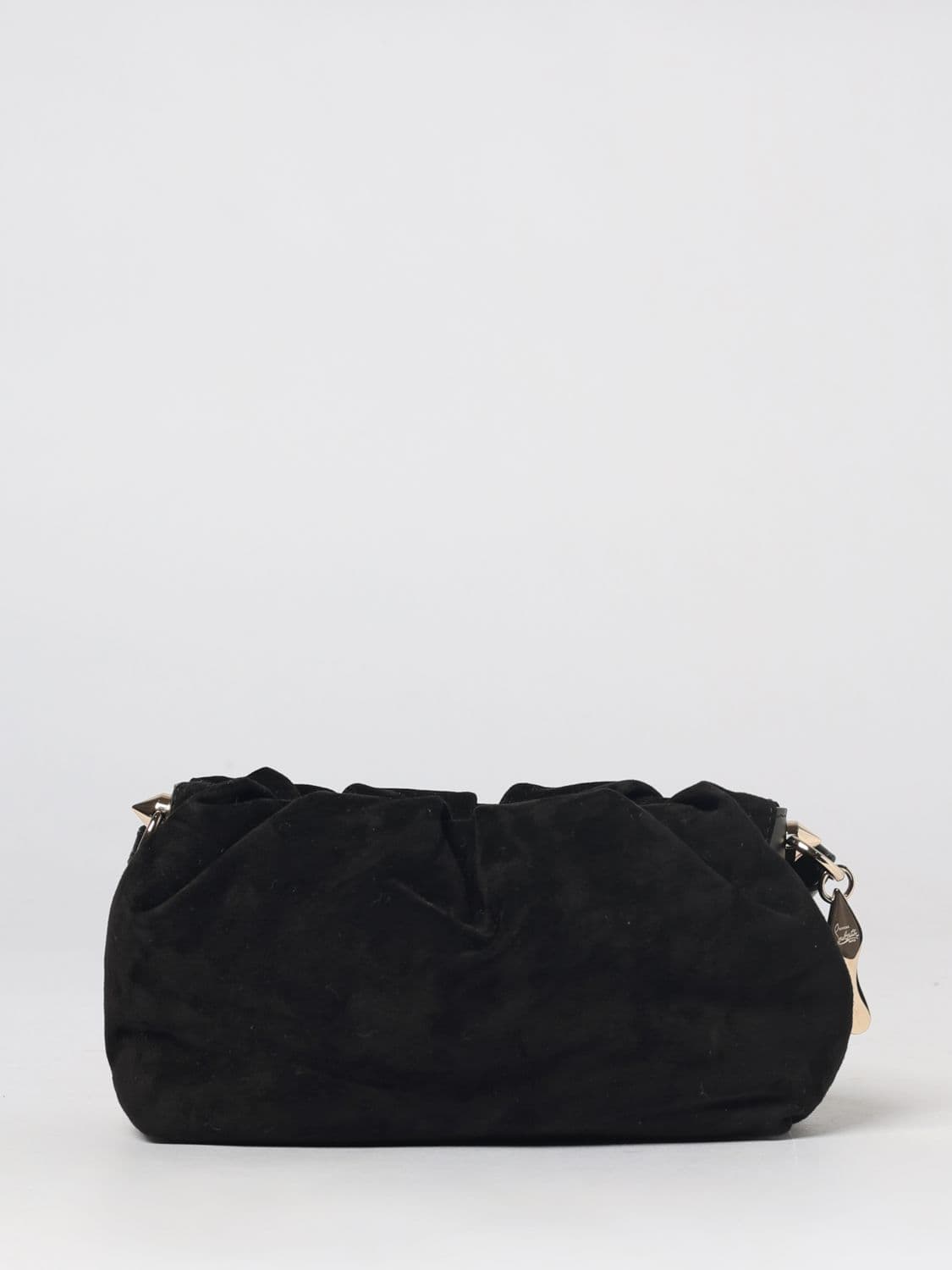 Christian Louboutin Eva Ruched Suede Calfskin Mini Crossbody Bag · OS