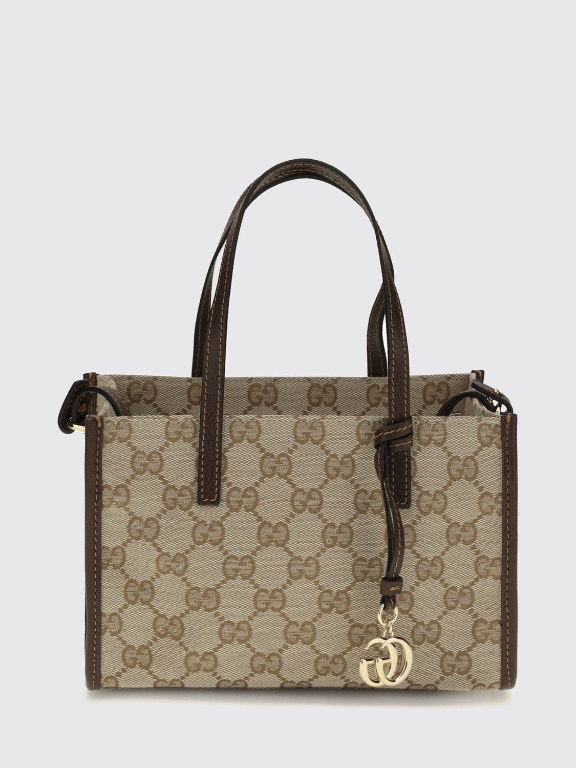 Gucci Mini Bag in GG Supreme Fabric with Double Handle and Shoulder Strap · OS