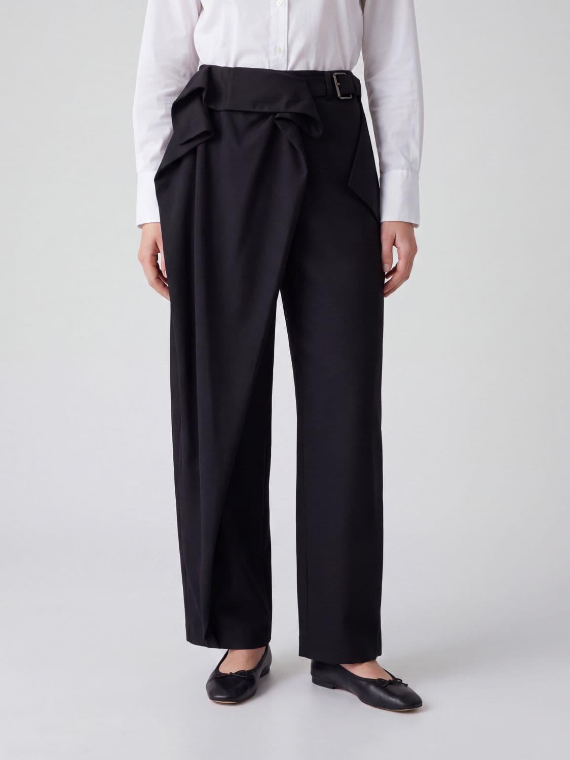 Jw Anderson High-Waisted Wool Wide-Leg Tailored Trousers