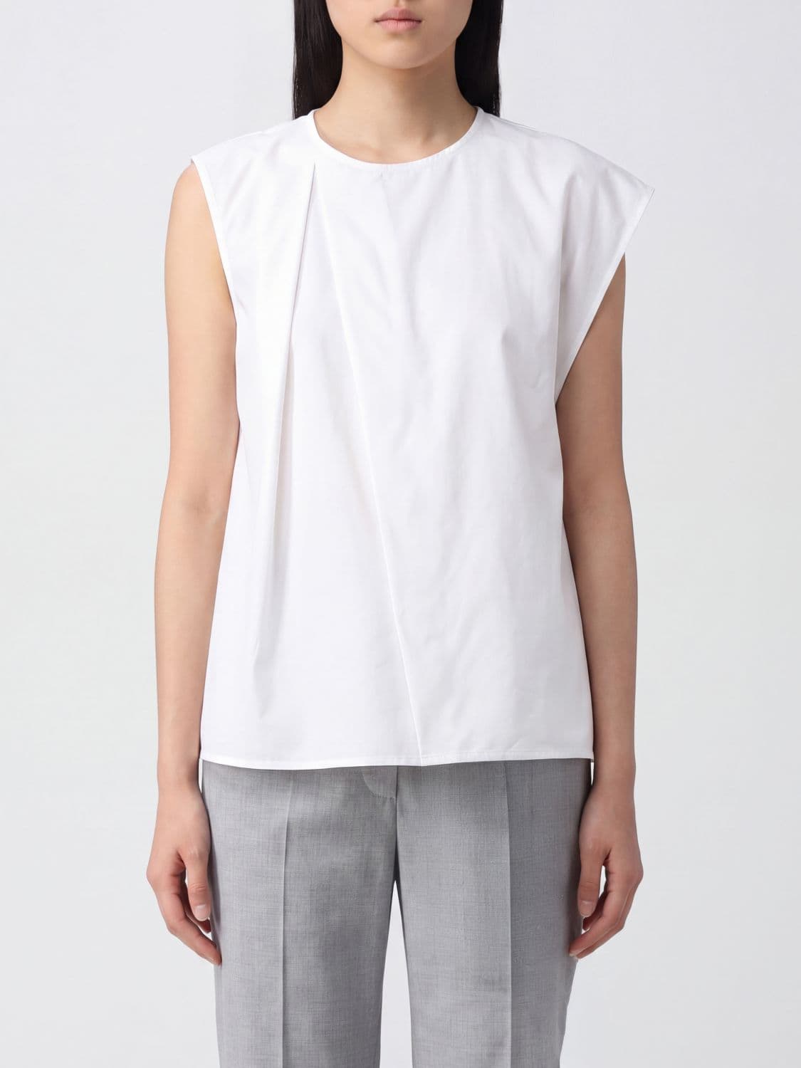 Jw Anderson Asymmetrical One-Shoulder Cotton Top with Tie Closure