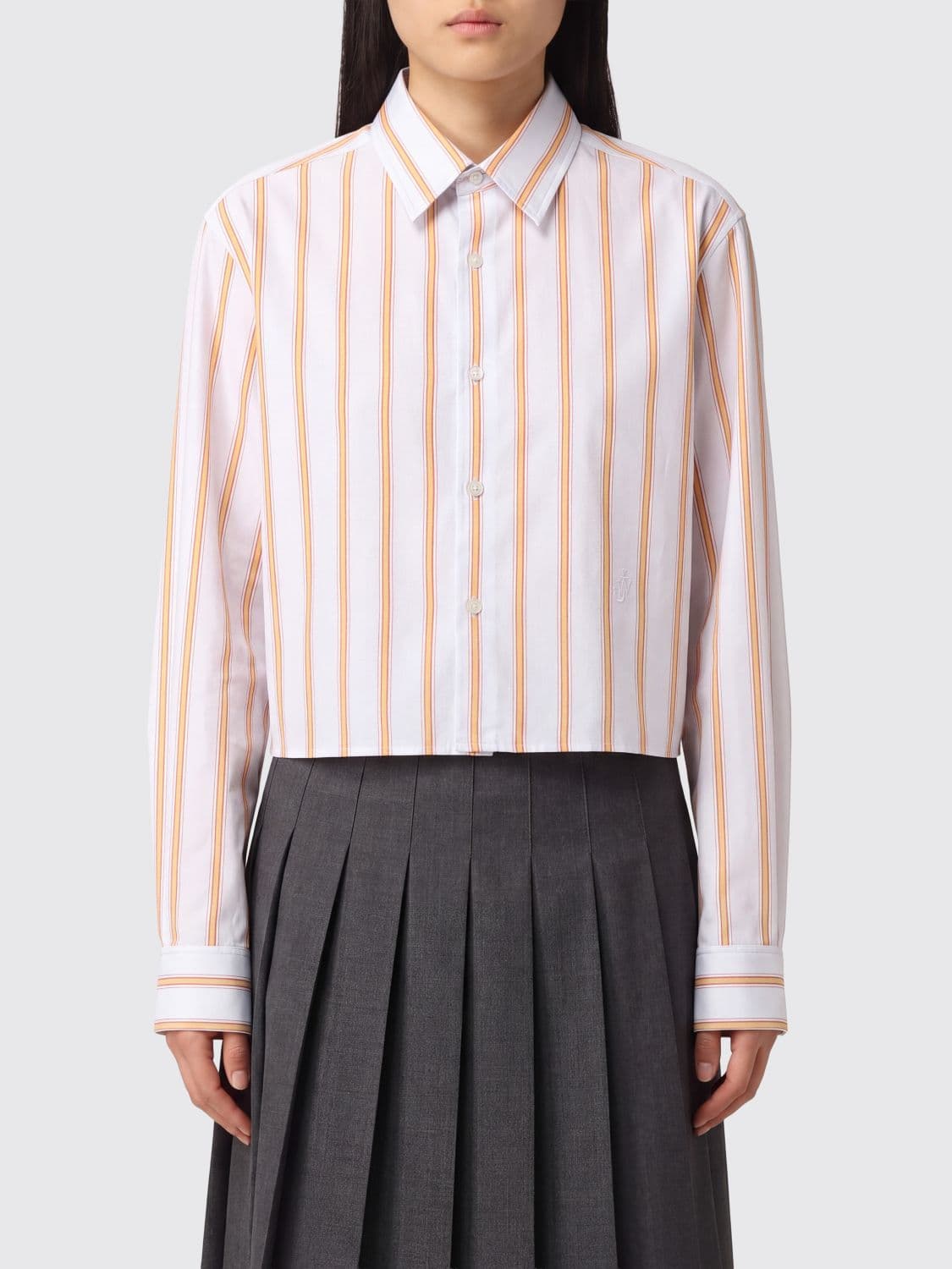 Jw Anderson Striped Cotton Shirt with Classic Collar