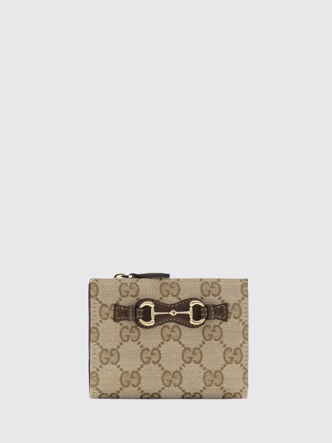 Gucci Horsebit Bifold Wallet in GG Supreme Canvas with Clamp · OS