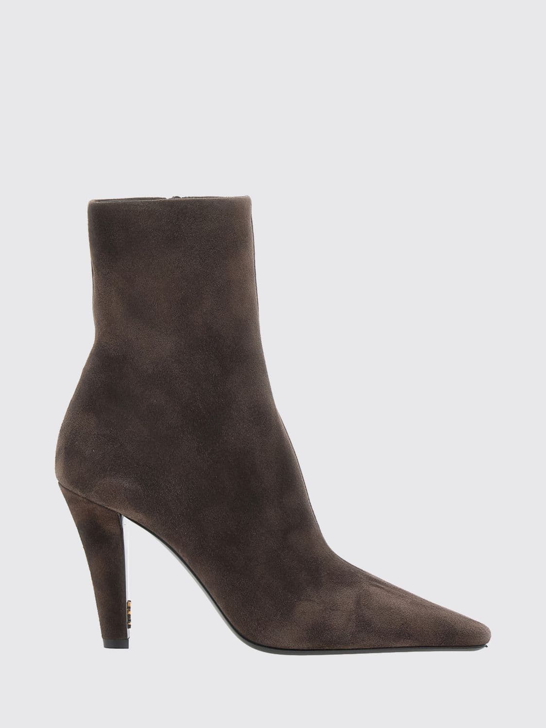 Saint Laurent Jill Suede Ankle Boots with Stiletto Heel