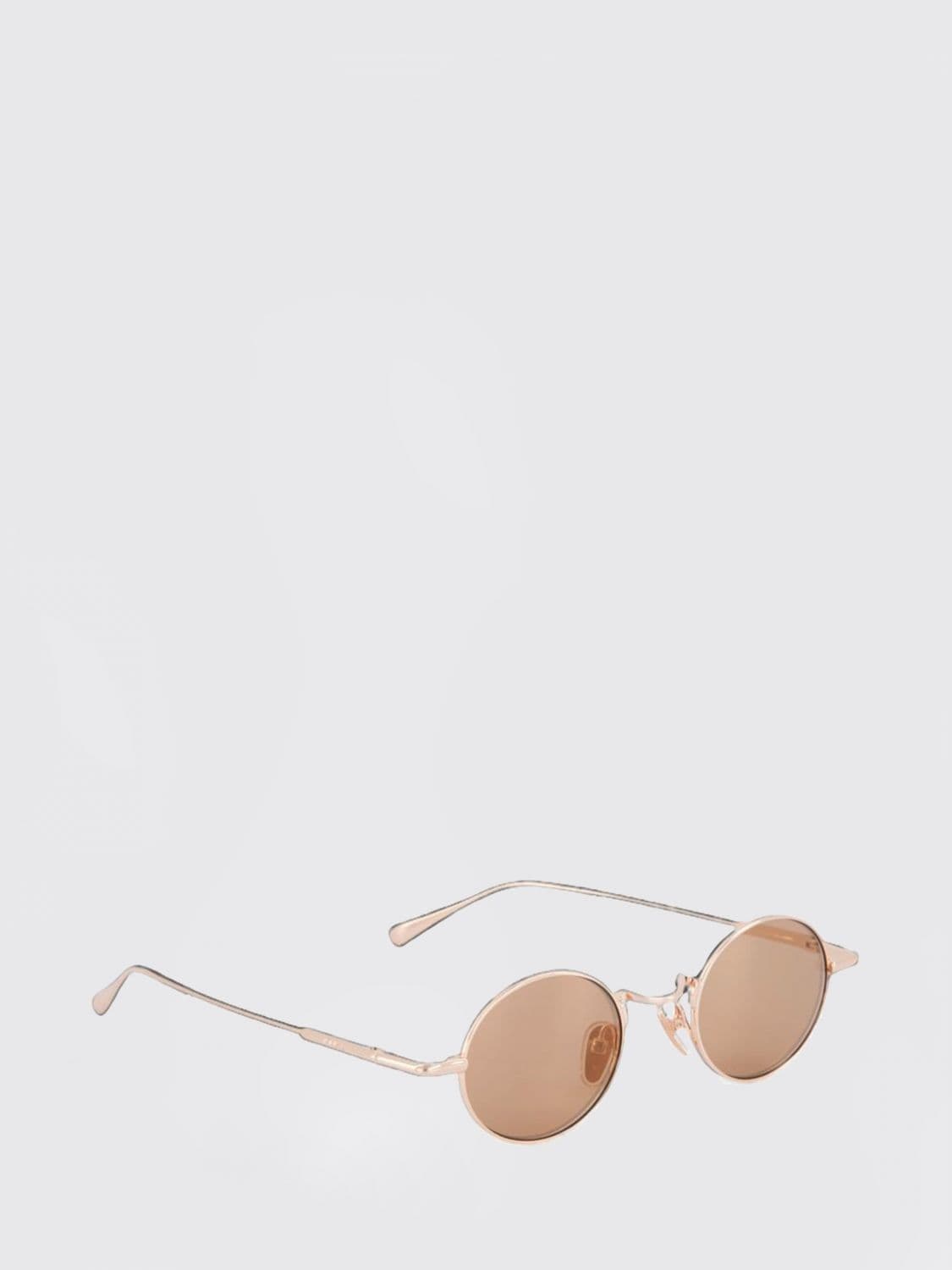Chloé Sunglasses with Round Silver Metal Frame and Amber-Coloured Lenses · OS
