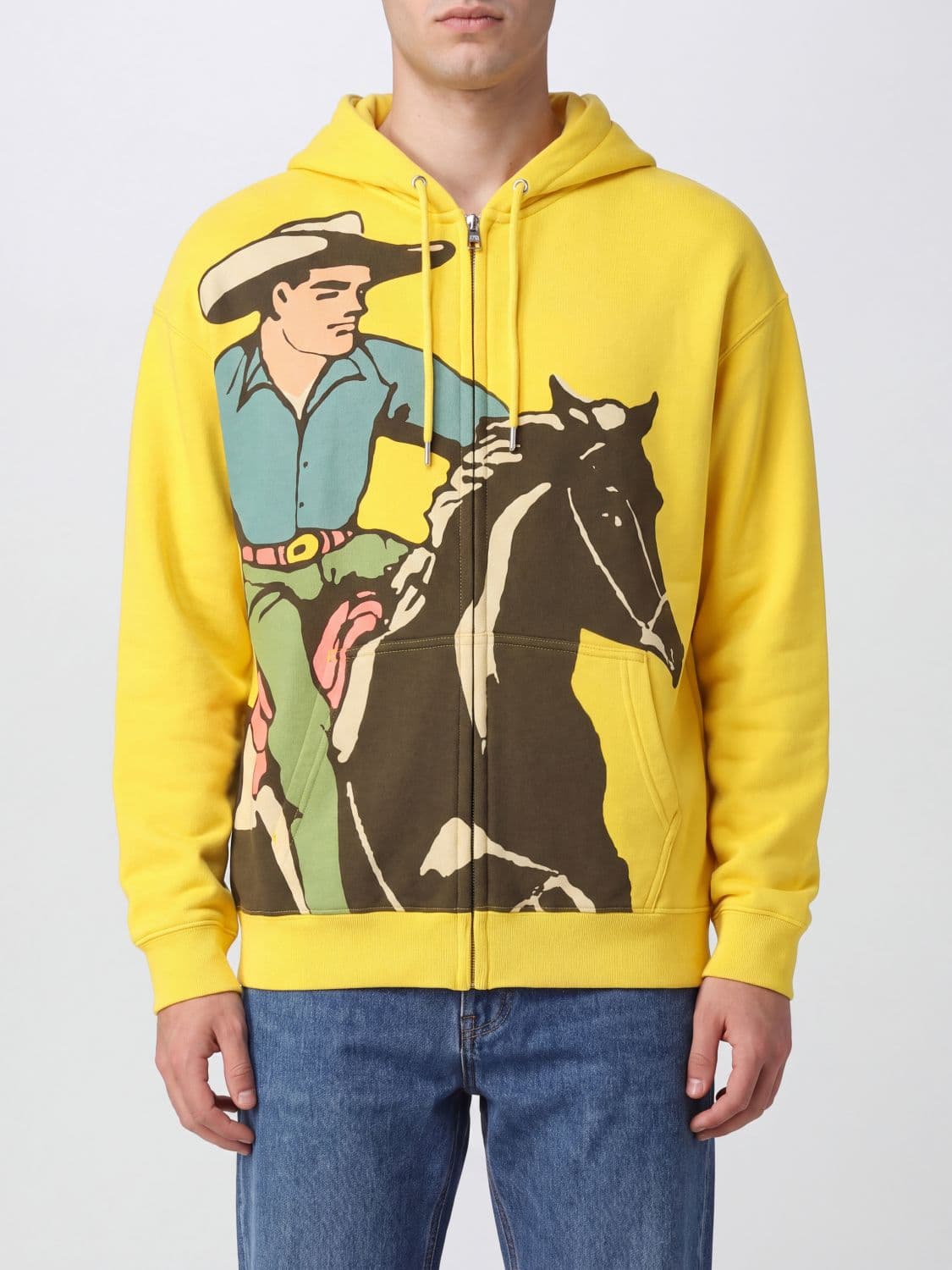Jw Anderson Graphic-Print Cotton Zip-Up Hoodie · L