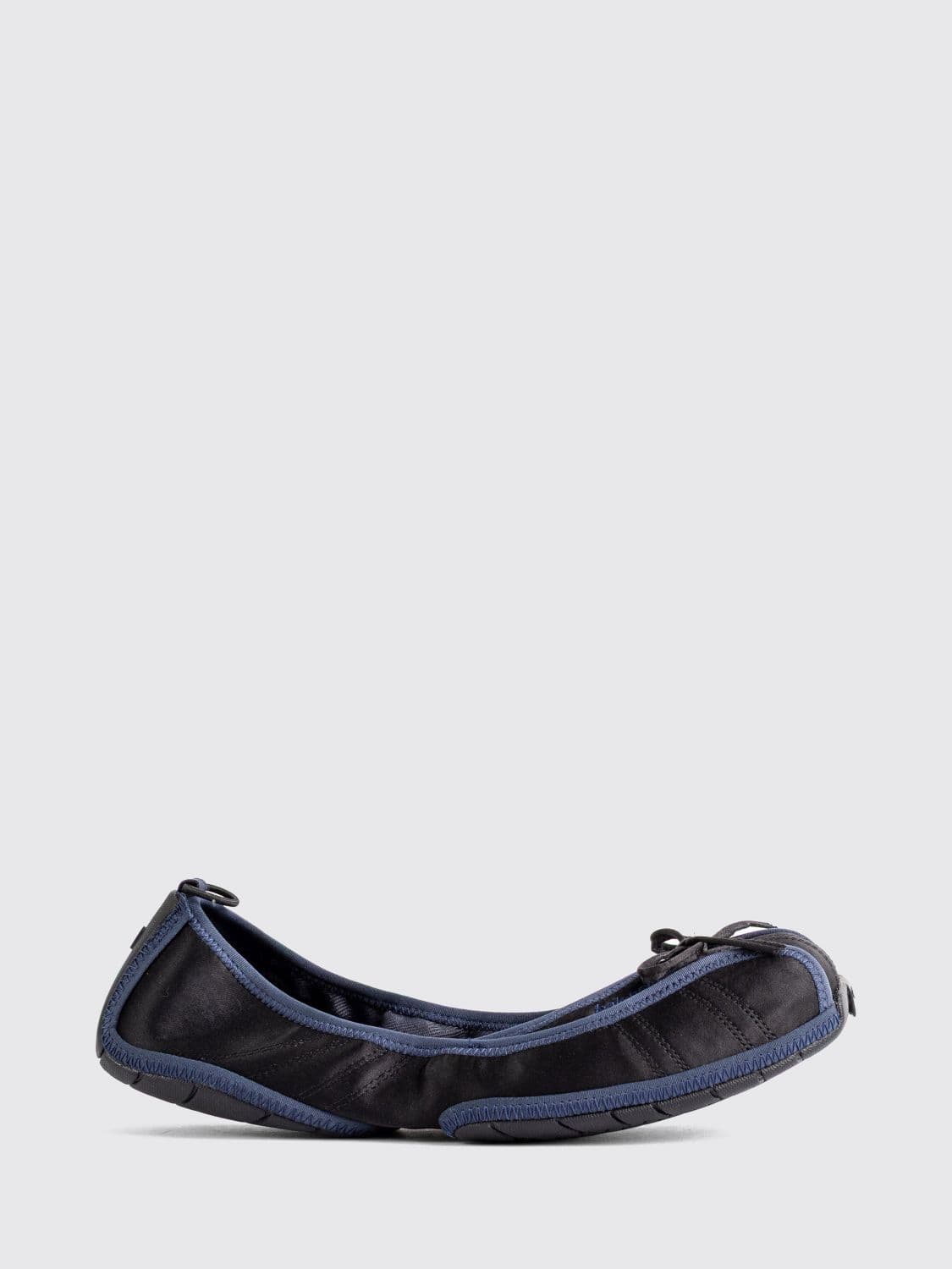 Balenciaga Polyester Ballerina Flats with Decorative Bow and Round Toe