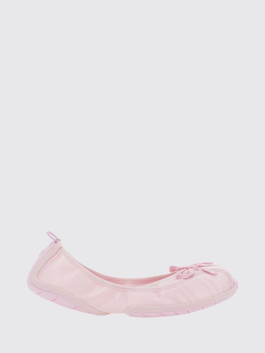 Balenciaga Polyester Ballerina Flats with Decorative Bow and Round Toe