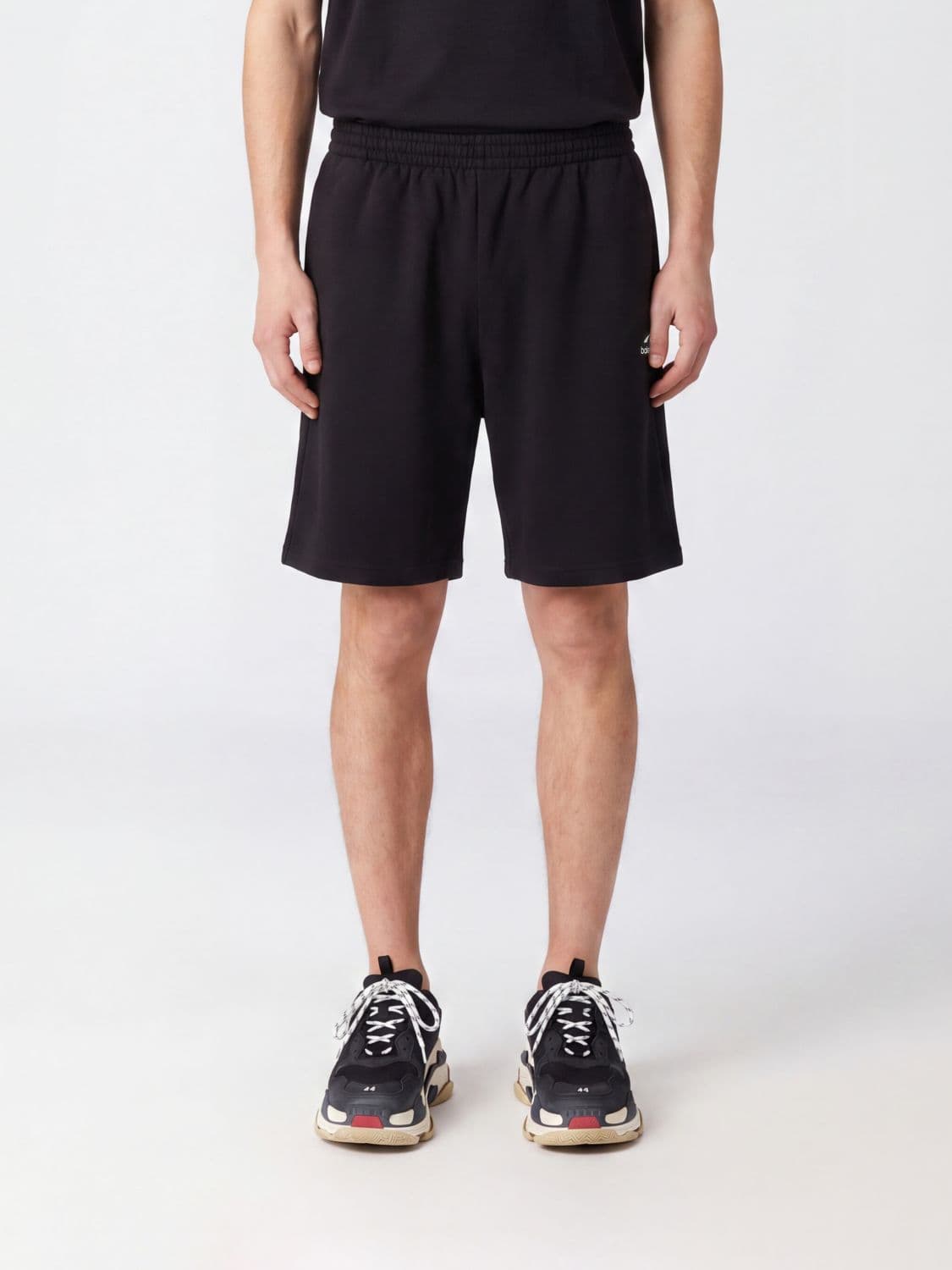 Balenciaga Slim Fit Jogging Shorts in Cotton Jersey with Elastic Waist