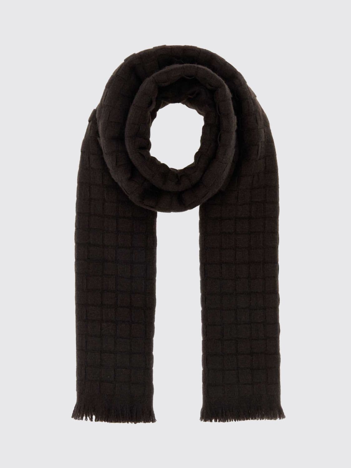 Bottega Veneta Pure Cashmere Scarf with Fringed Edges
