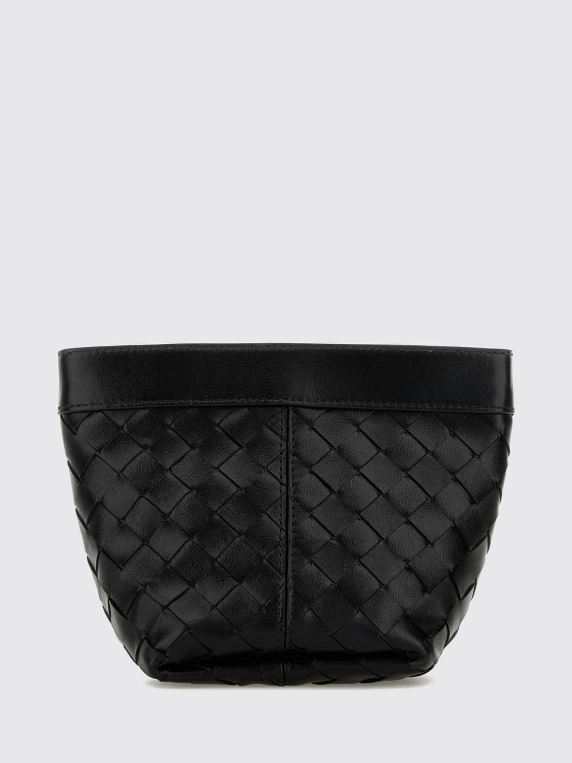 Bottega Veneta Flap Intrecciato Calfskin Mini Bag with Zip Closure