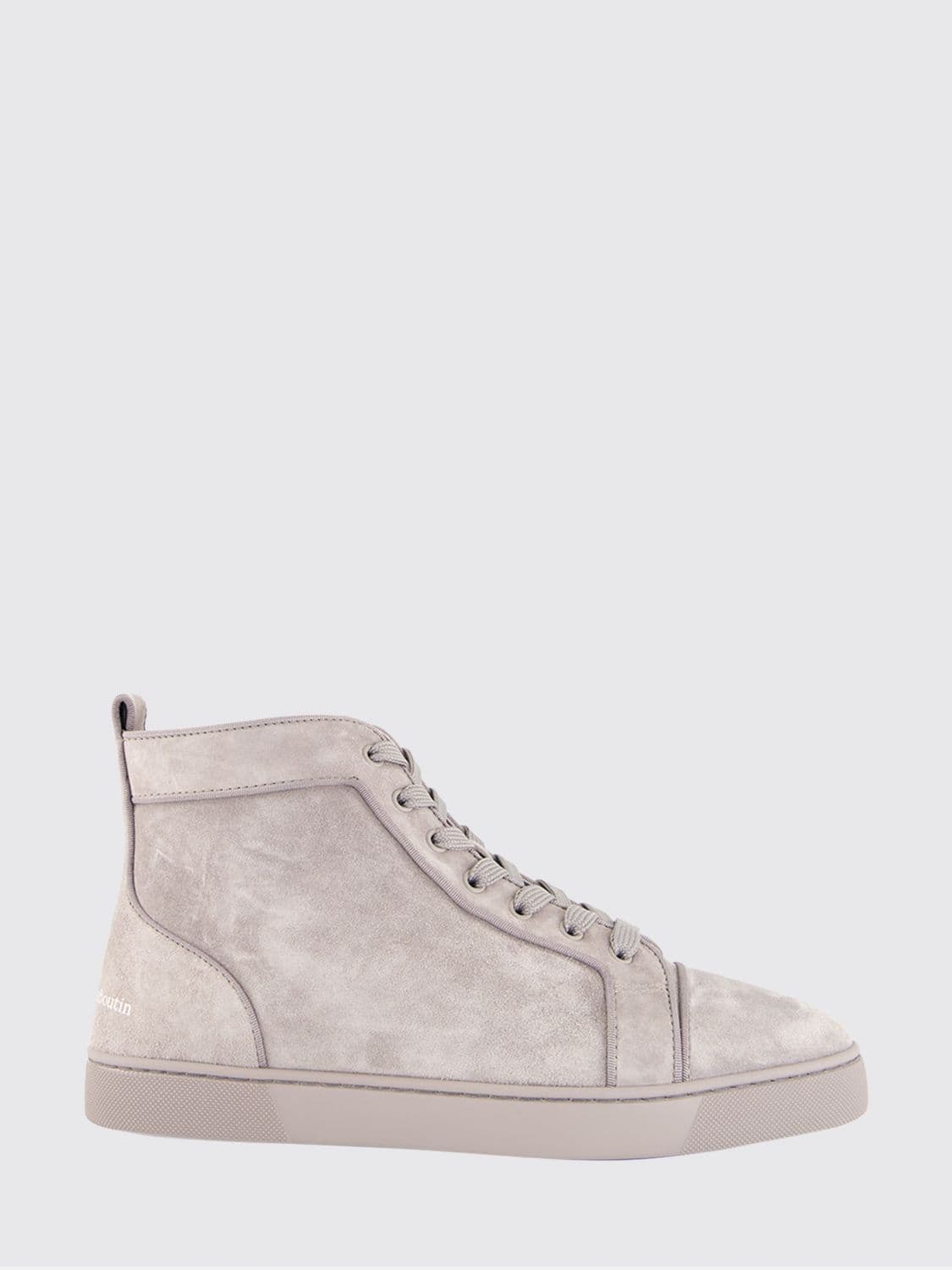 Christian Louboutin Louis Canopy Suede High-Top Sneakers