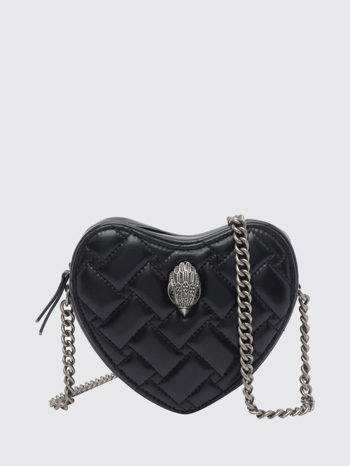 Kurt Geiger London Kensington Heart-Shaped Matelassé Leather Mini Shoulder Bag