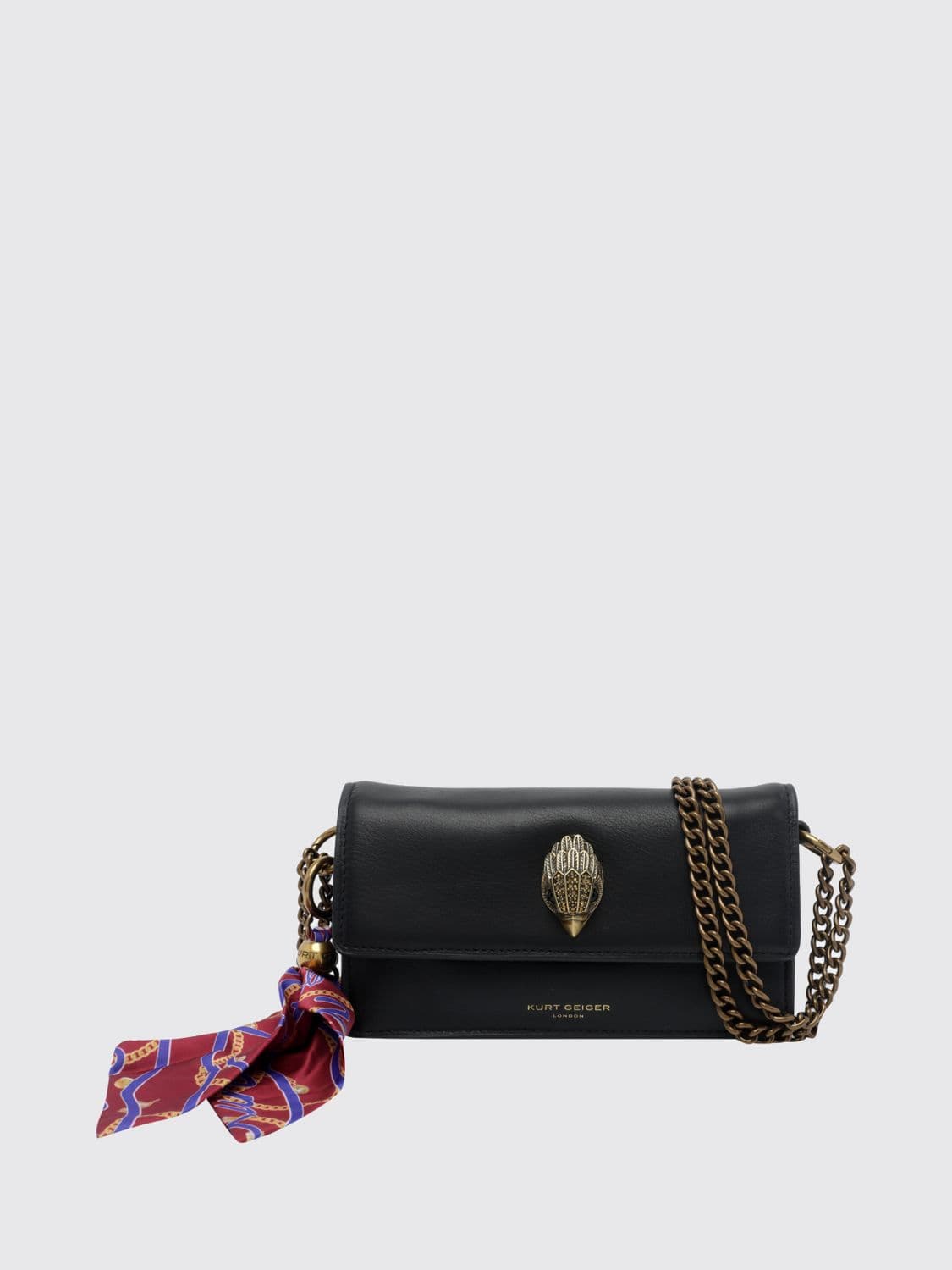 Kurt Geiger London Sloane Rhinestone Logo Leather Mini Crossbody Bag · OS