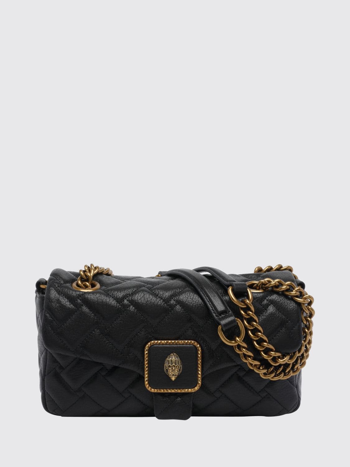 Kurt Geiger London Kensington Embroidered Quilted Leather Shoulder Bag · OS