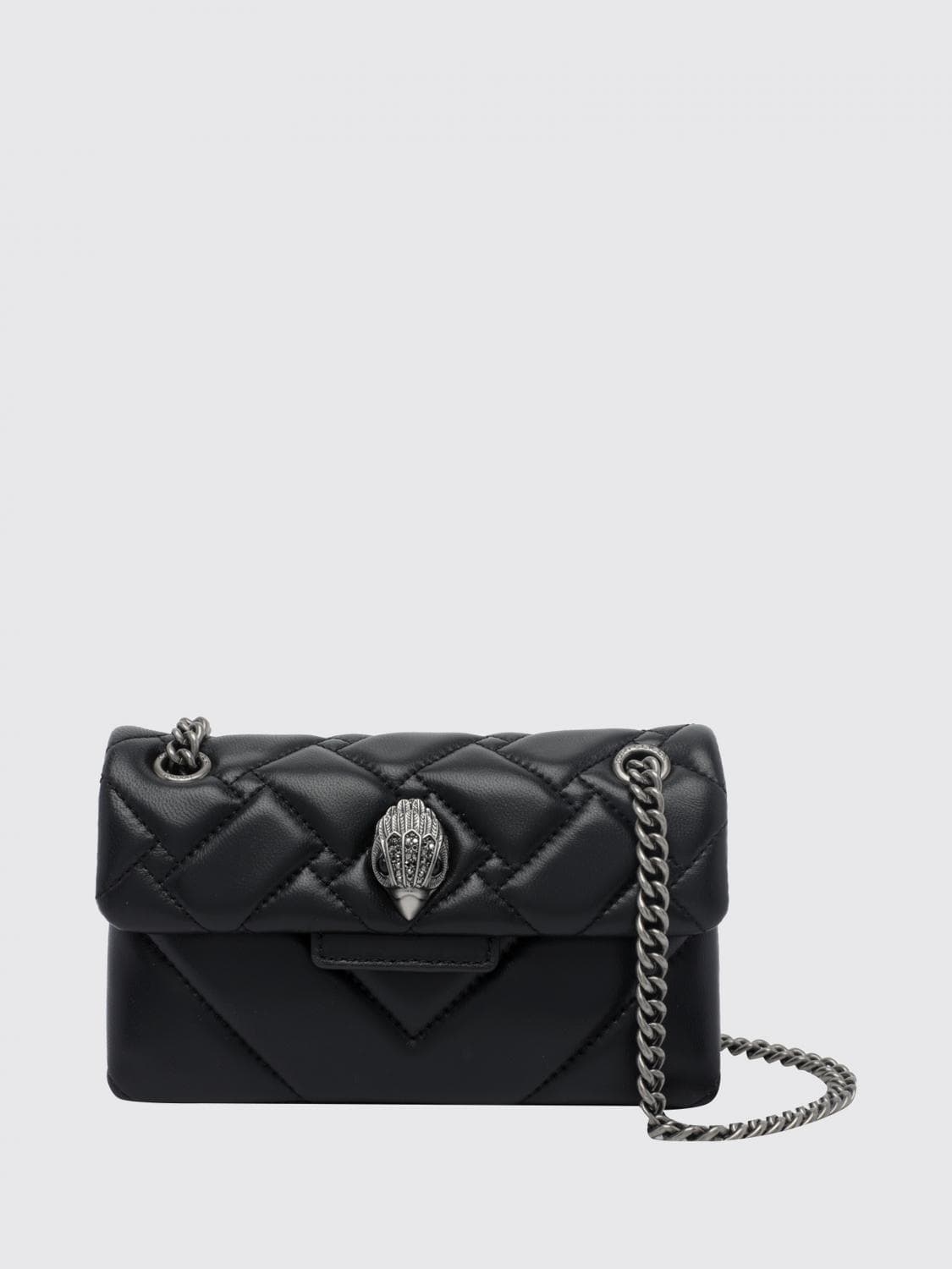 Kurt Geiger London Kensington Matelassé Leather Mini Bag with Rhinestone Logo