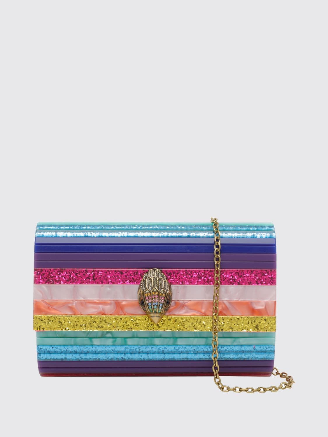 Kurt Geiger London Party Eagle Multicolour Striped Acrylic Mini Bag · OS