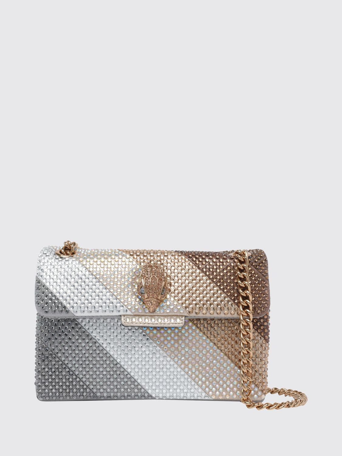 Kurt Geiger London Kensington Mini Shoulder Bag with Striped Embroidery and Rhinestones · OS