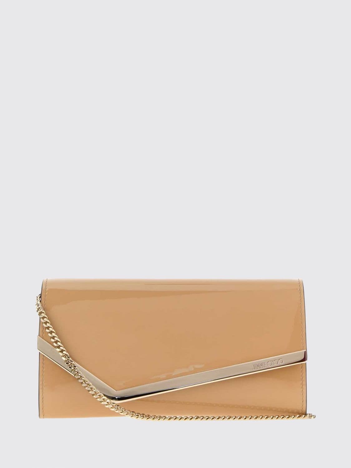 Jimmy Choo Emmie Patent Leather Mini Handbag with Chain Strap