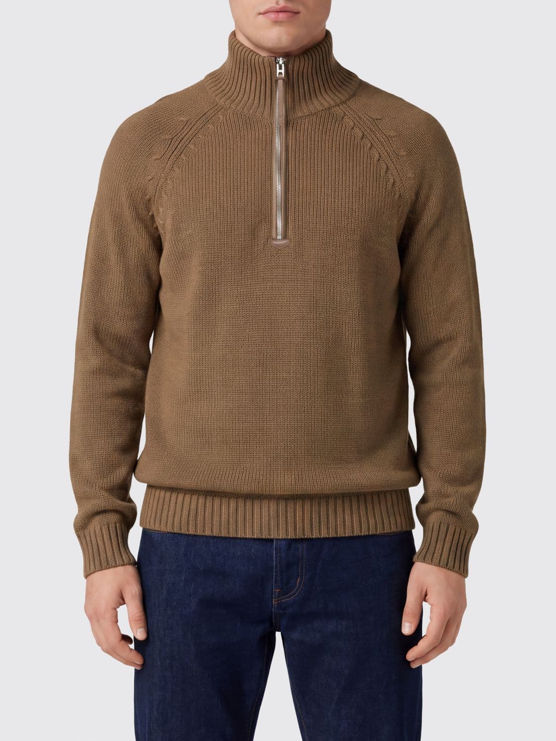 Tom Ford Virgin Wool and Cashmere Turtleneck Jumper with Zip