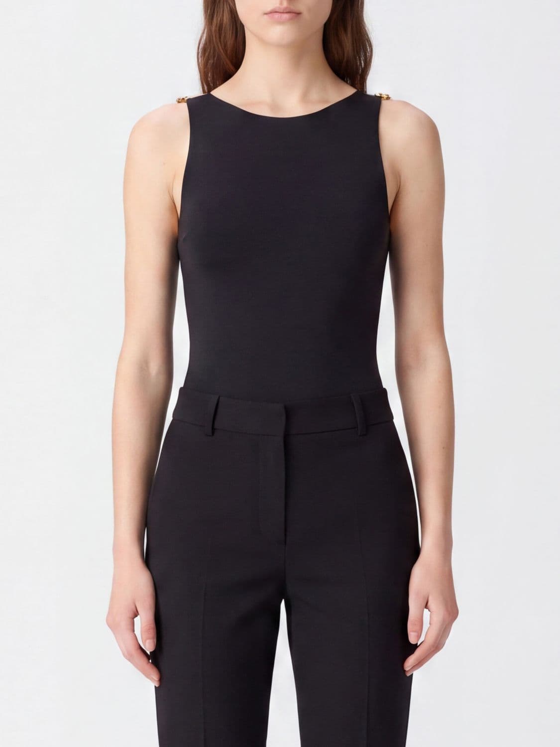 Elisabetta Franchi Slim Fit Off-the-Shoulder Jersey Top