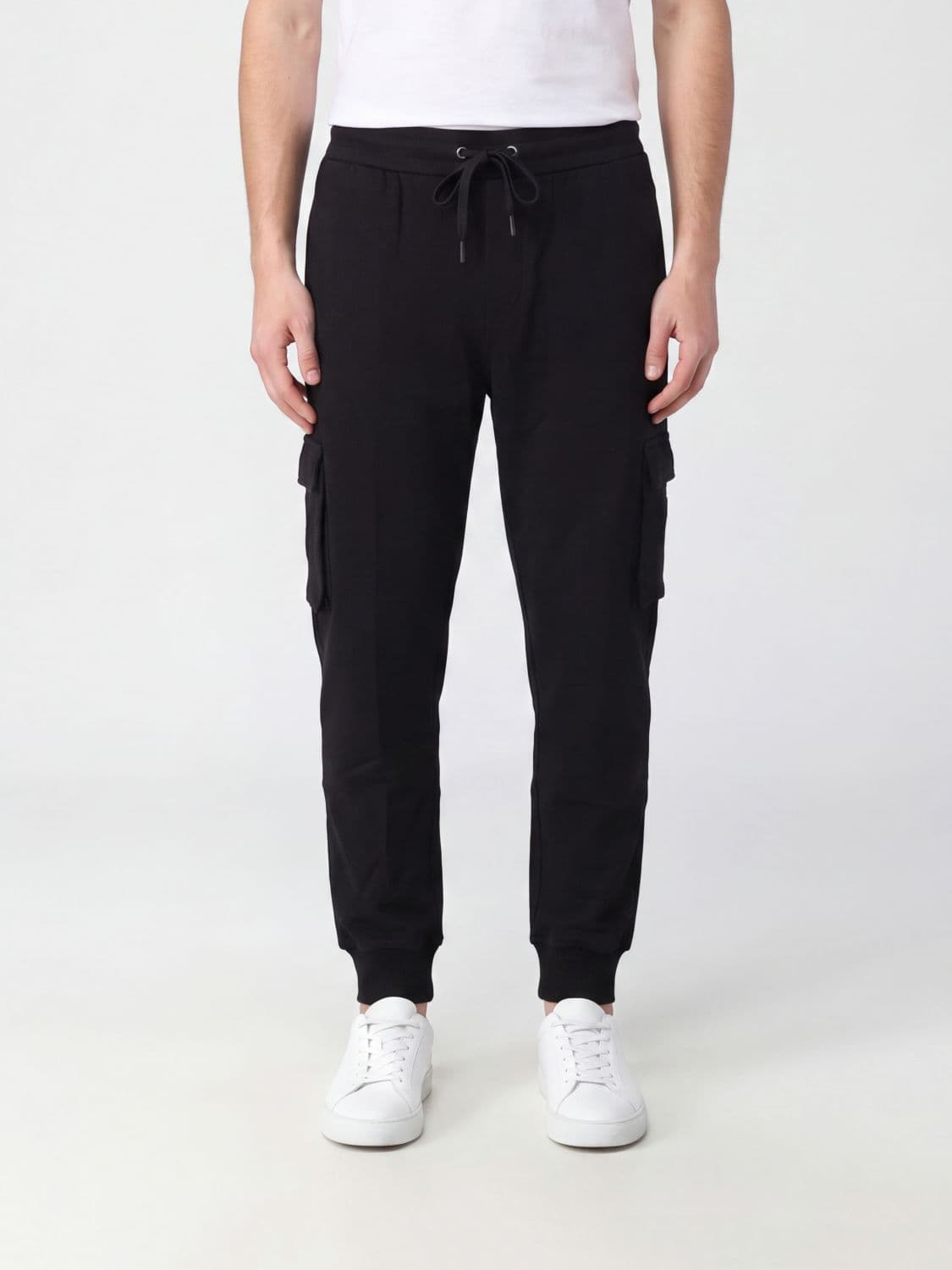 Moose Knuckles Cotton Cargo Jogging Trousers with Drawstring