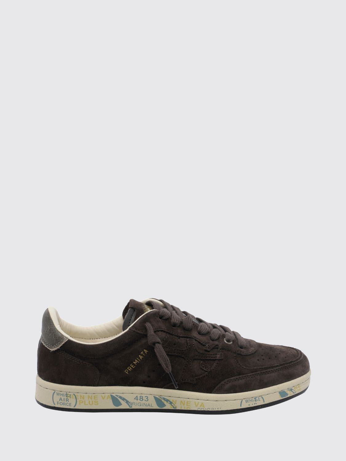 Premiata Clay Suede Trainers with Perforated Toe