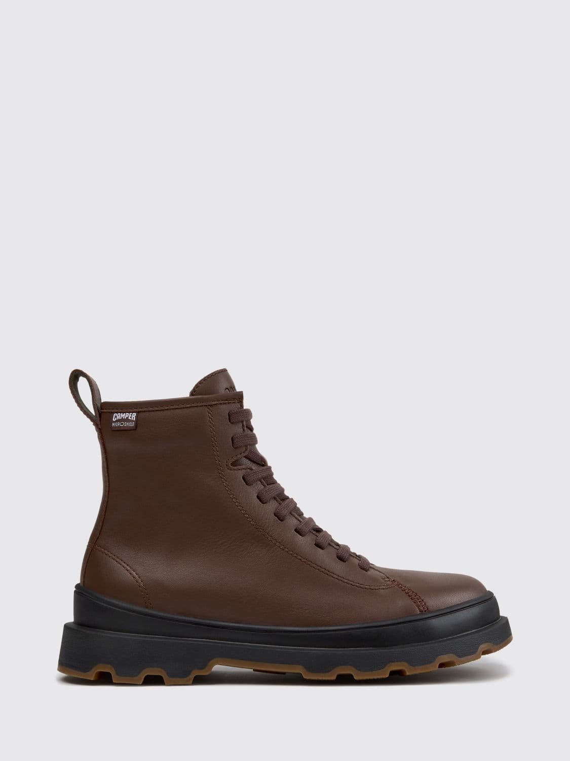 Camper Brutus+ Calfskin Combat Boots with Side Zip