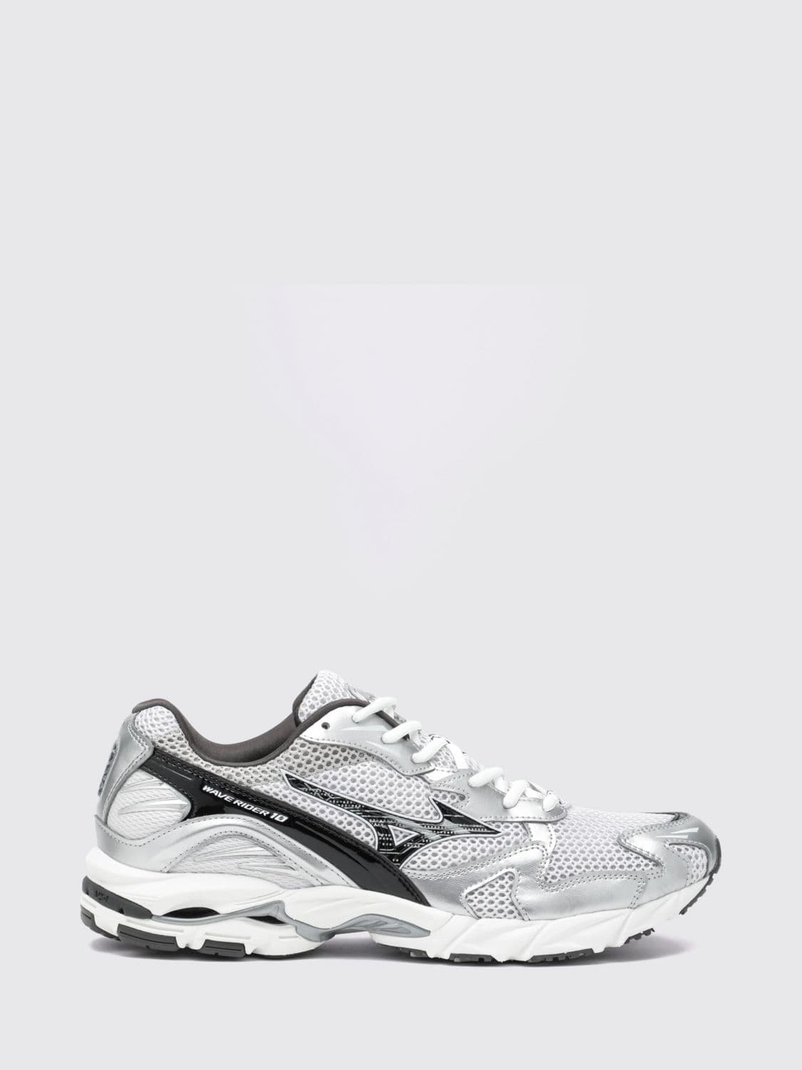 Mizuno Wave Rider 10 Mesh Trainers with Laminated Inserts and Logo