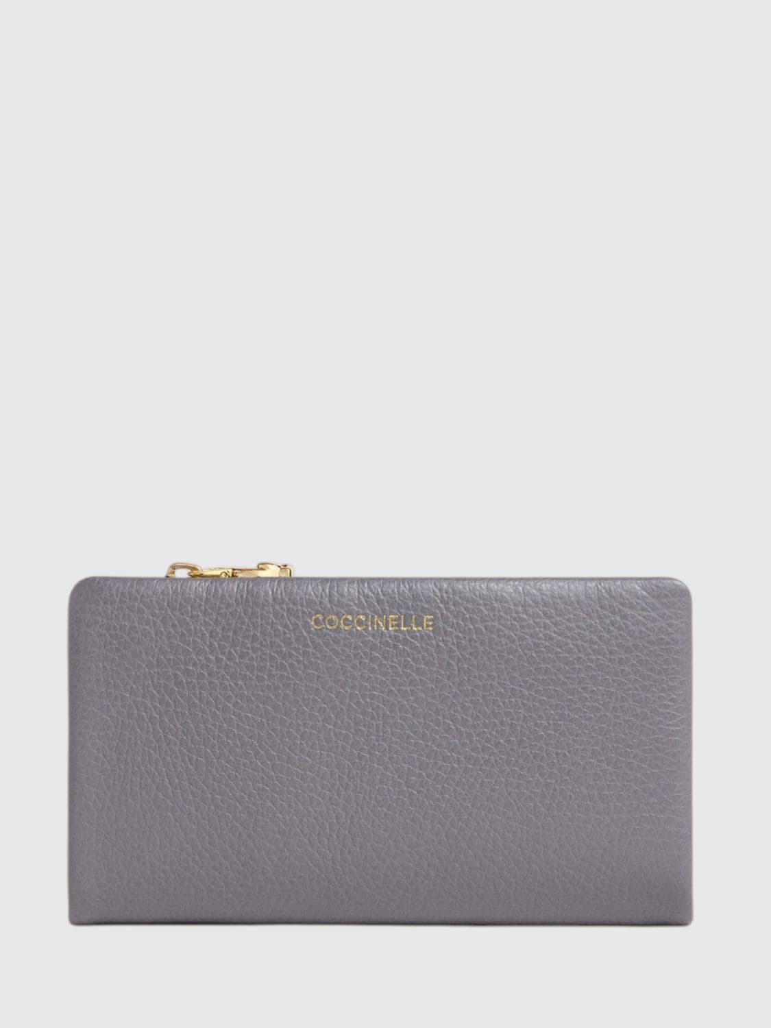 Coccinelle C-Me Large Grained Leather Purse with Press-Stud Closure