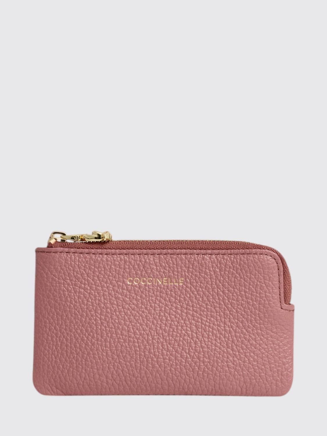 Coccinelle C-Me Small Grained Leather Zipped Purse with Metal Ring