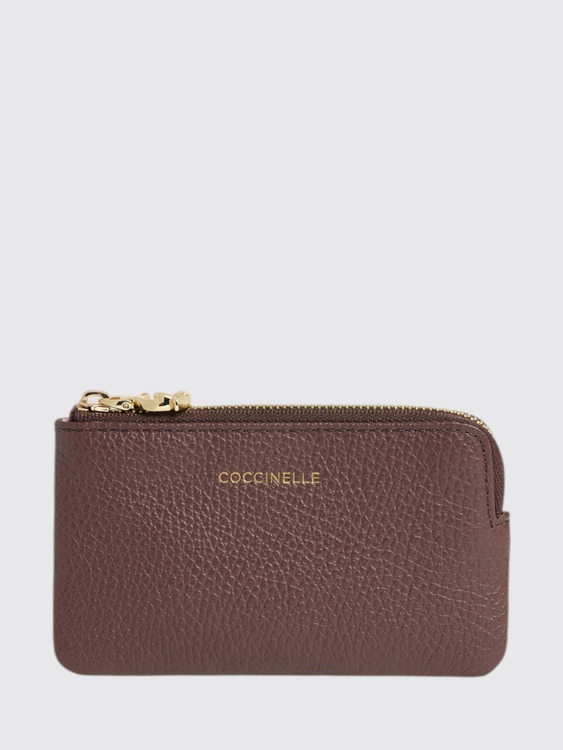 Coccinelle C-Me Small Grained Leather Zipped Purse with Metal Ring · OS
