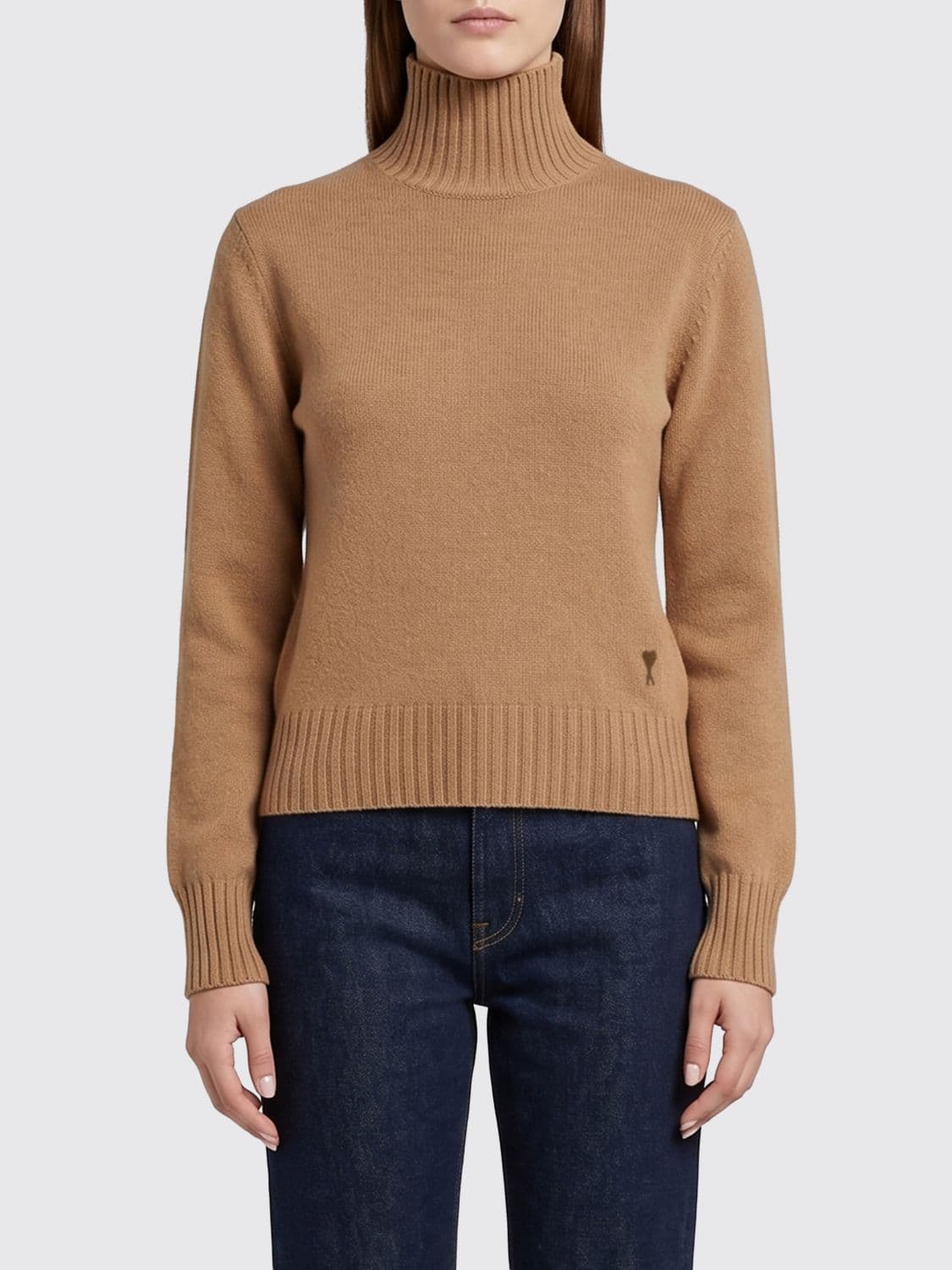 Ami Paris Sweater Woman color Brown