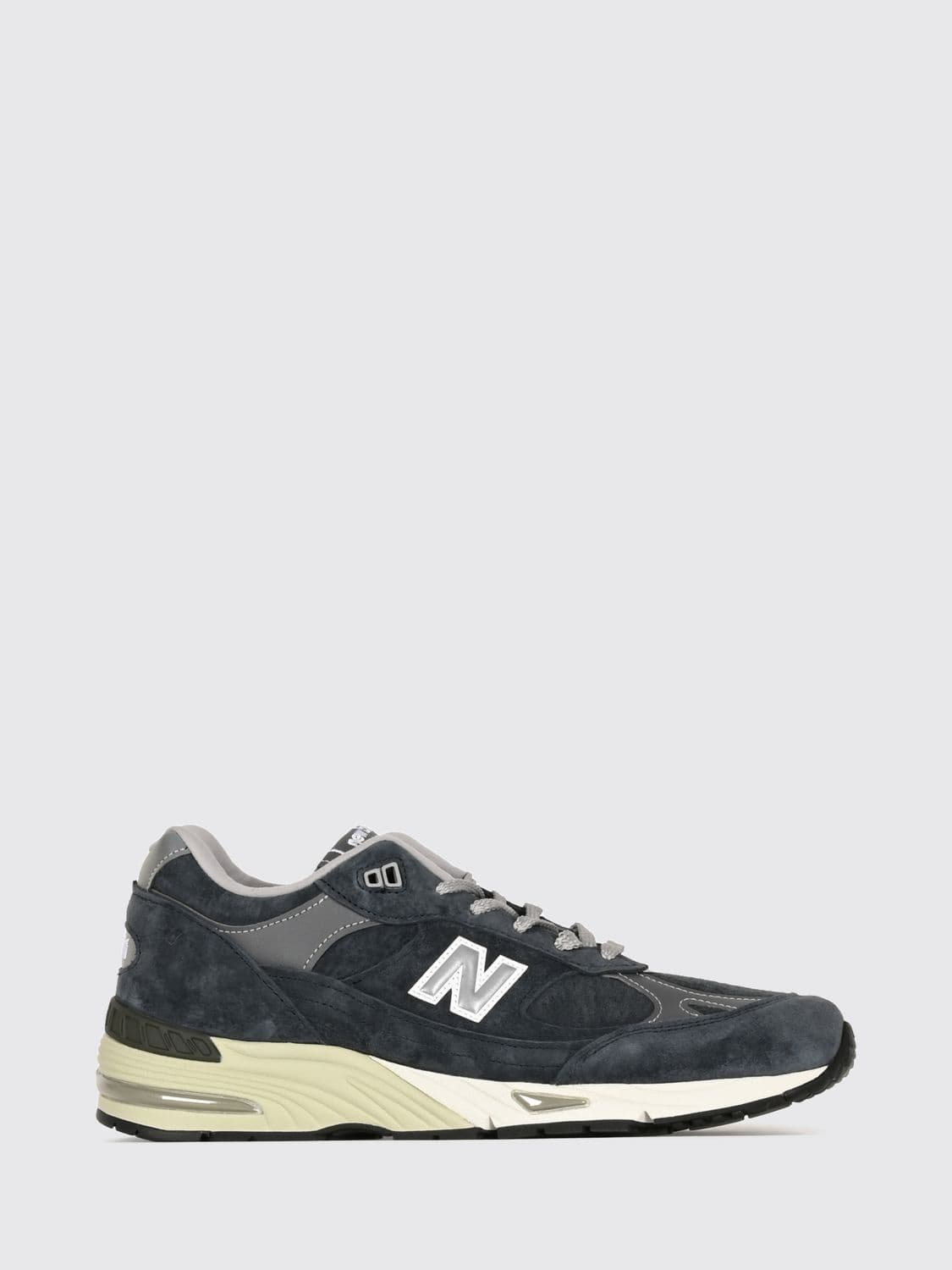 New Balance Made in UK M991v1 Suede and Mesh Low-Top Sneakers with Logo