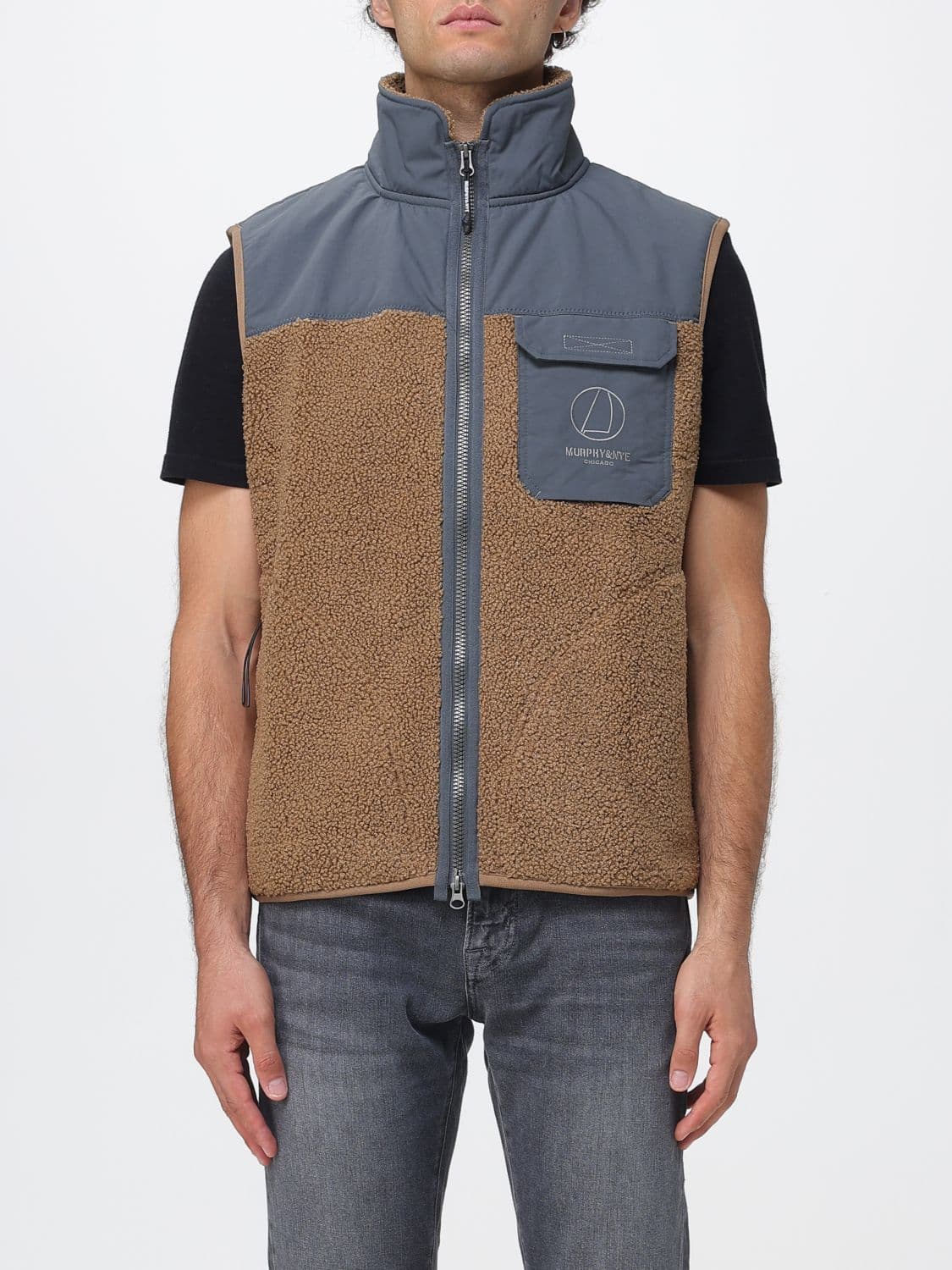 Murphy & nye Technical Fleece and Polyester Gilet with Patch Pockets