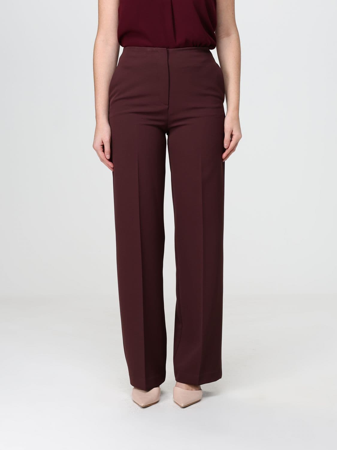 Hanita Wide-Leg Tailored Crêpe Trousers with Mid-Rise Waist