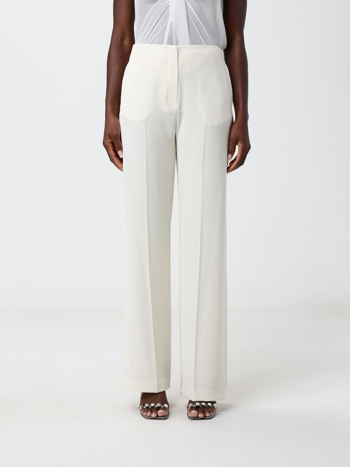 Hanita High-Waisted Wide-Leg Crêpe Palazzo Trousers