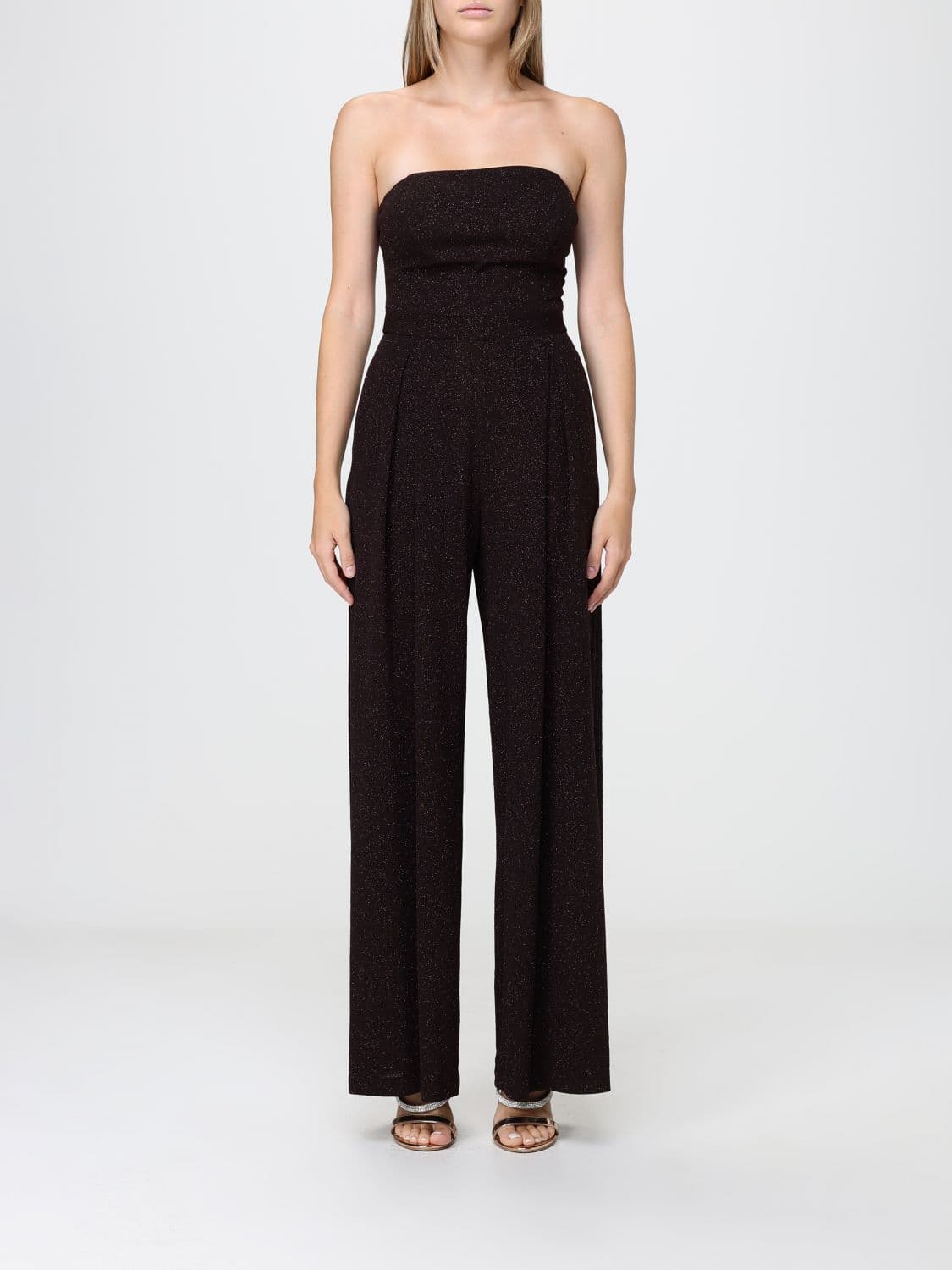 Hanita Off-the-Shoulder Lurex Jumpsuit with Removable Straps