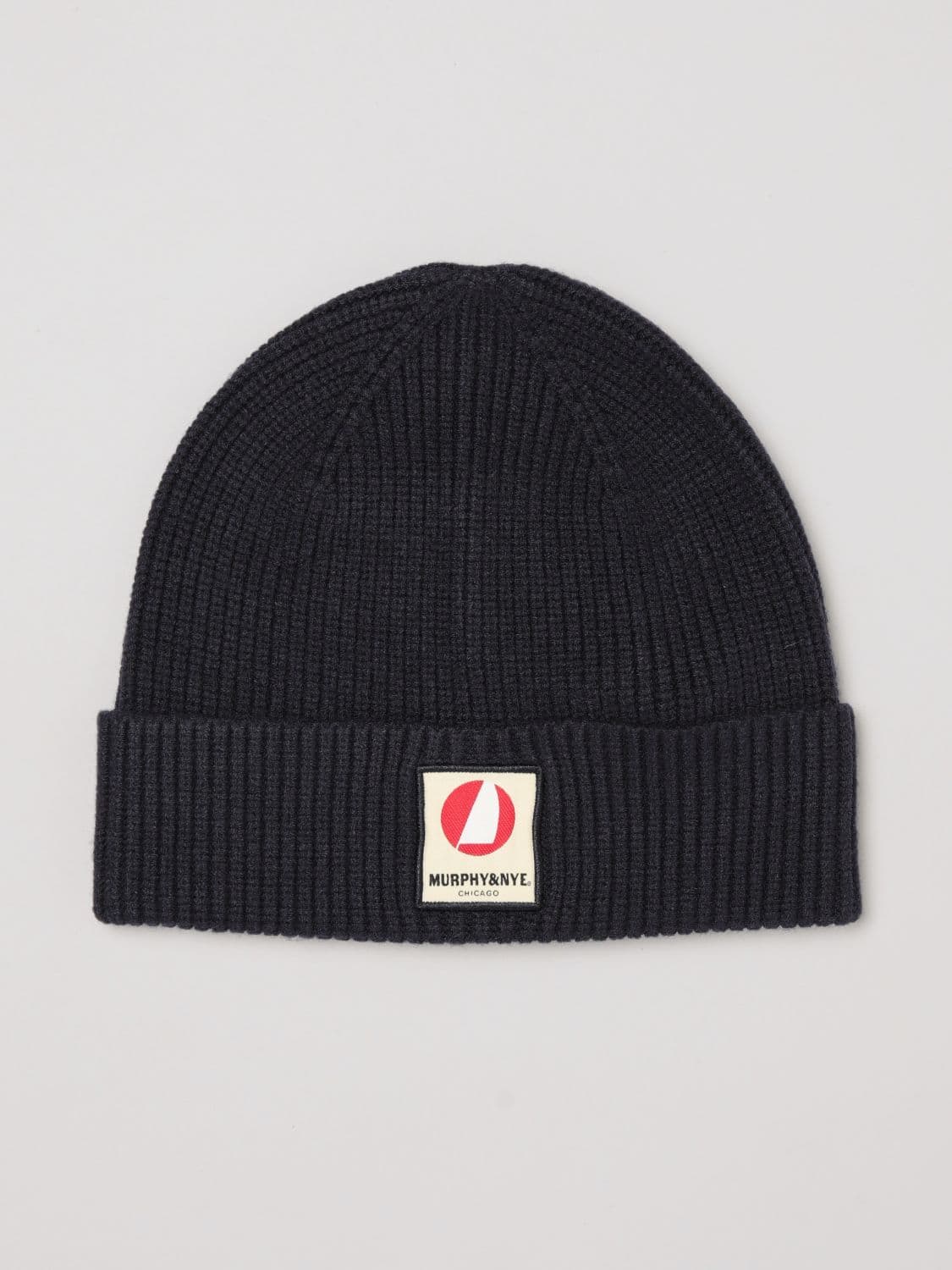 Murphy & nye Cotton Beanie Hat with a Turn-Up Cuff and Logo Patch · OS